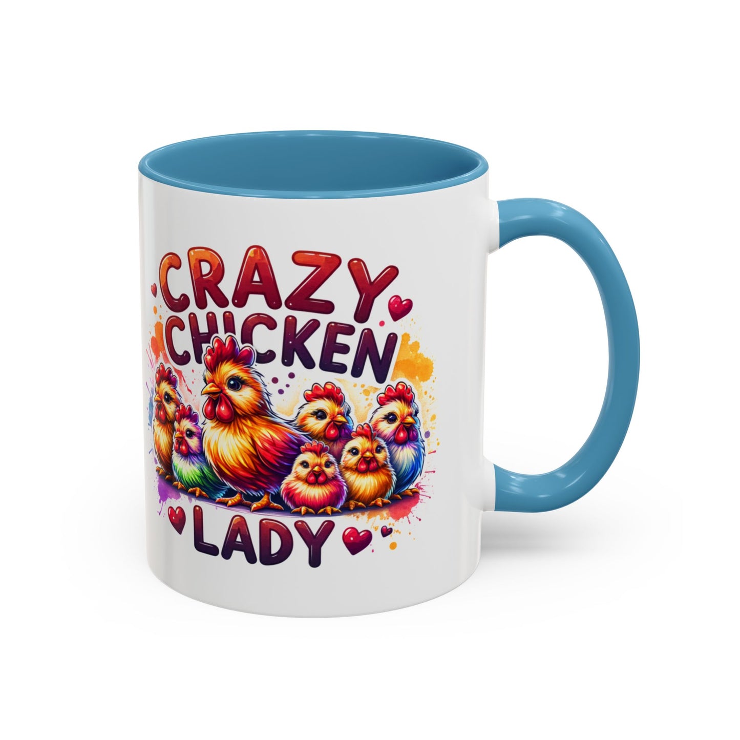 Crazy Chicken Lady Accent Coffee Mug