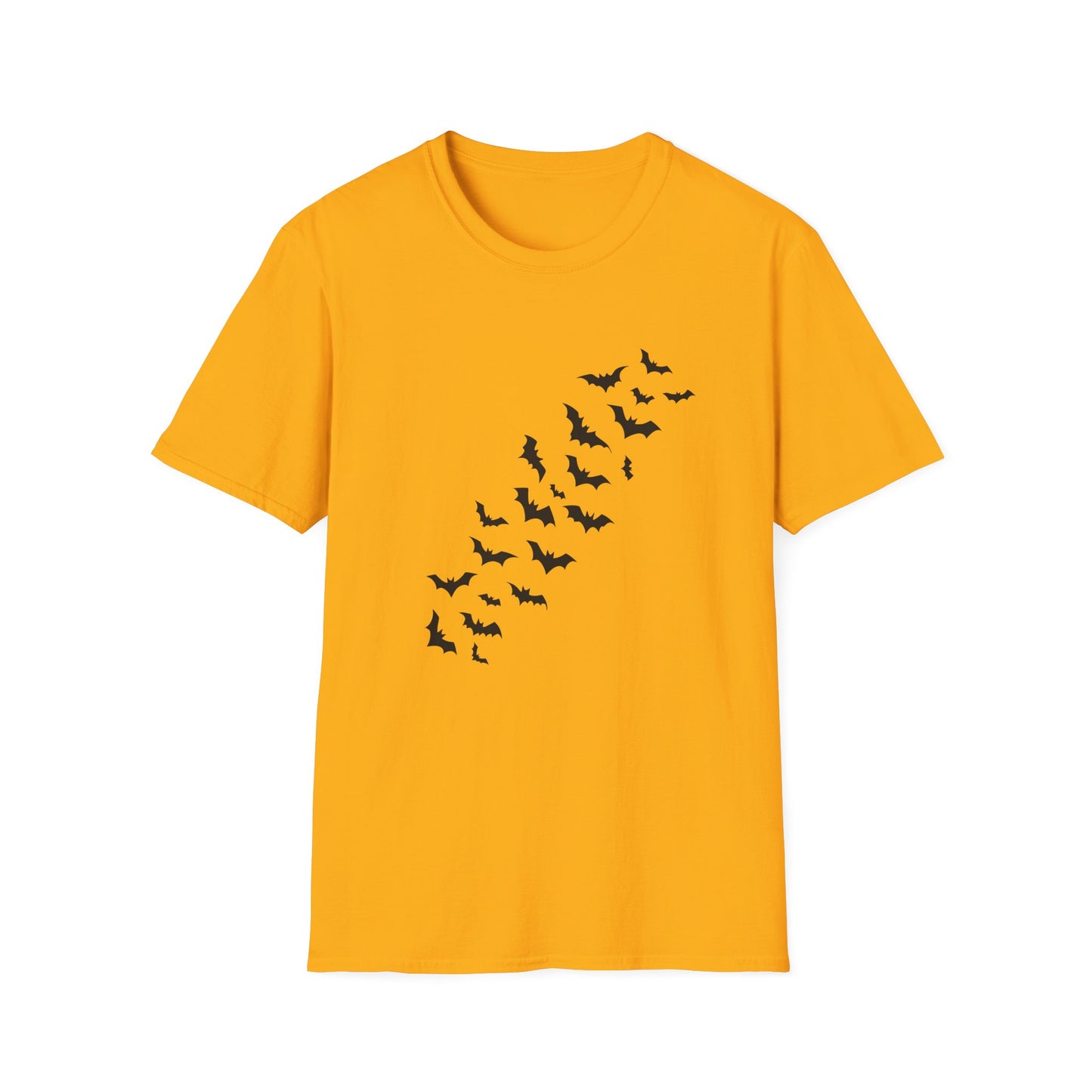 Retro Halloween Haunted House and Bats Unisex Tee