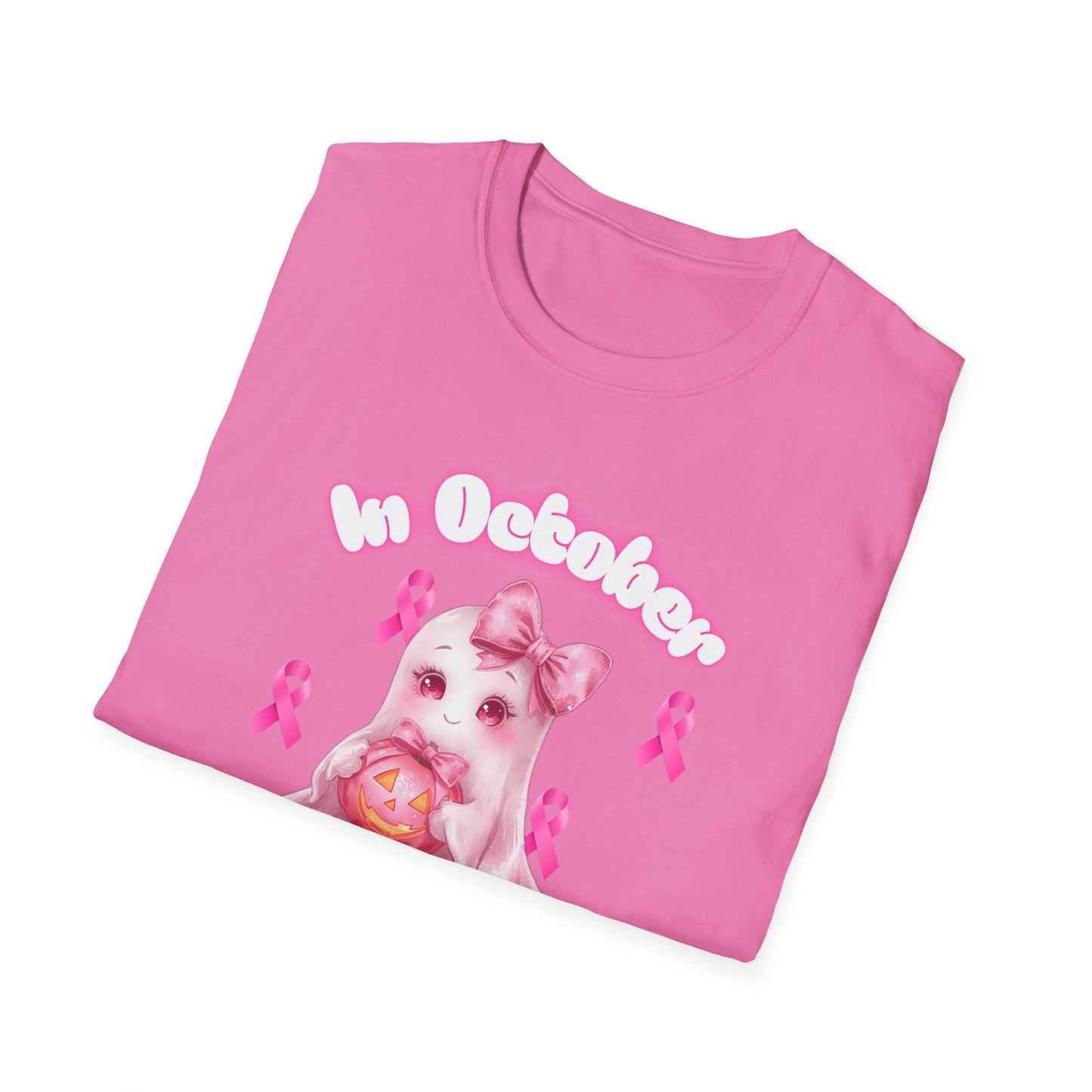 Pink Ghost Breast Cancer Awareness T-Shirt