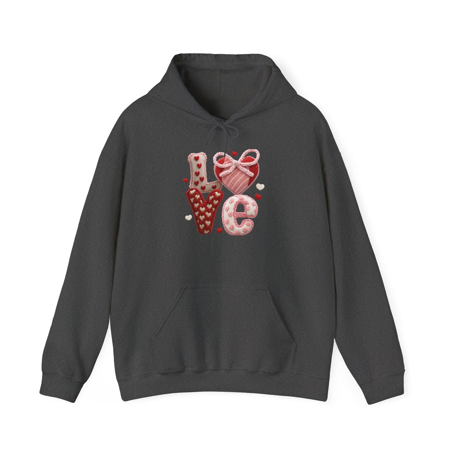 Crochet-Inspired Love Unisex Hoodie