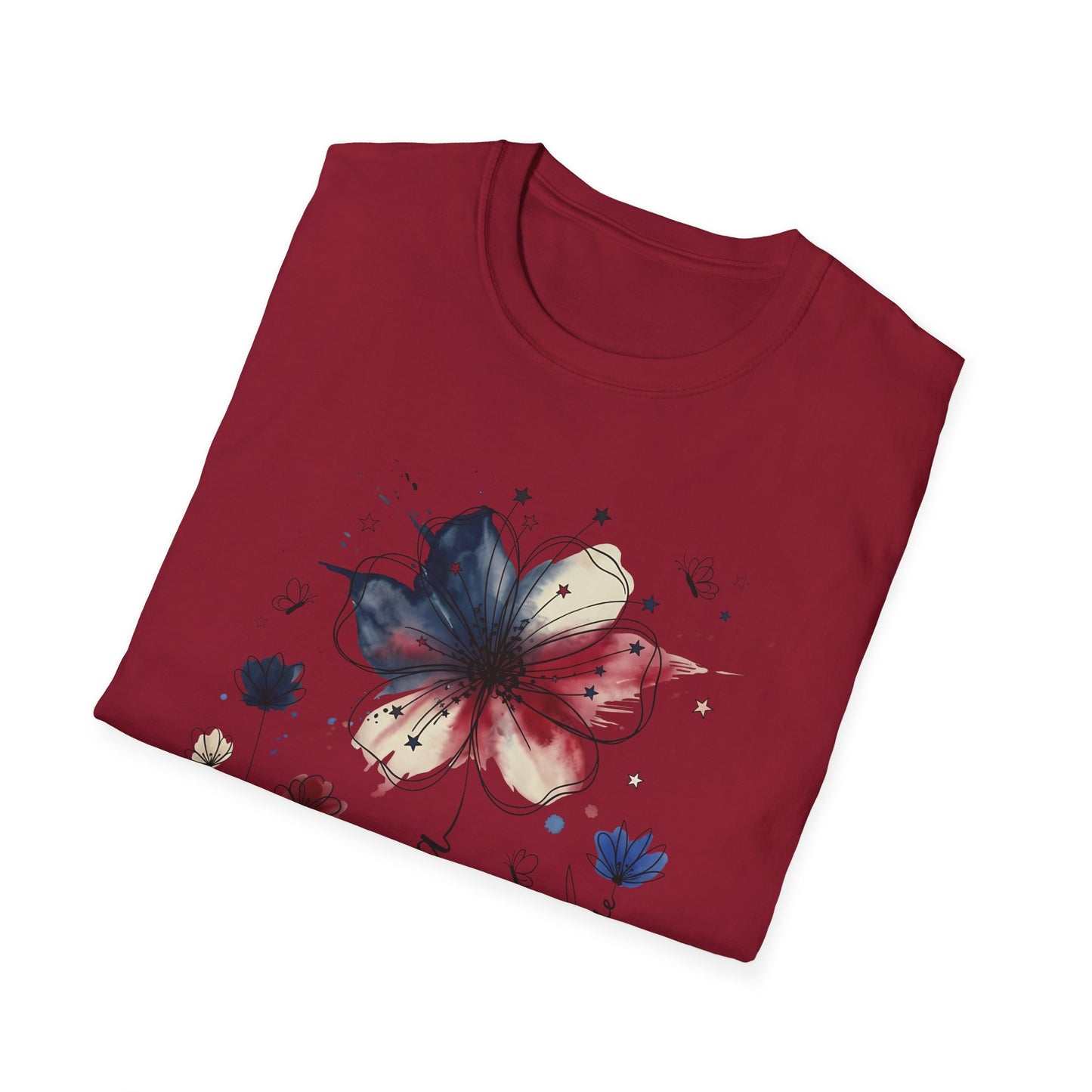 Americana Floral Watercolor Tee