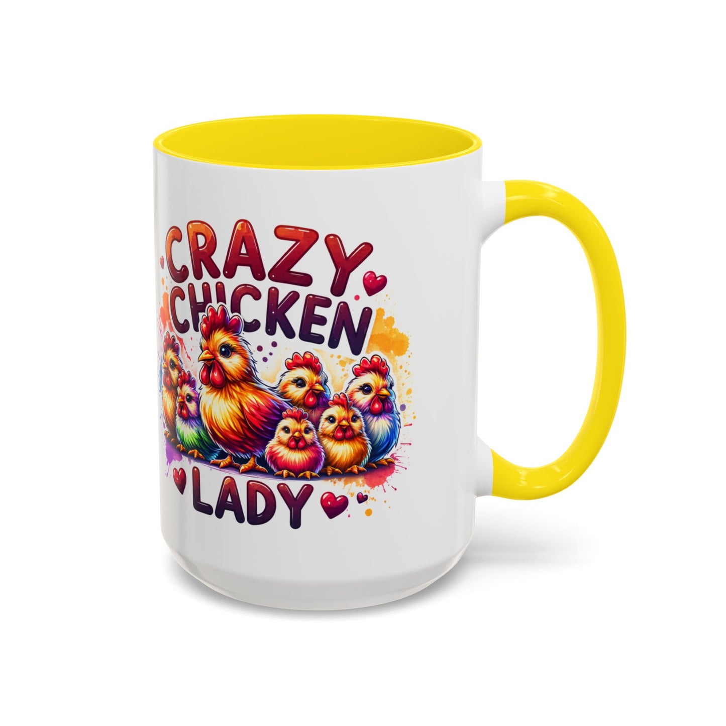 Crazy Chicken Lady Accent Coffee Mug
