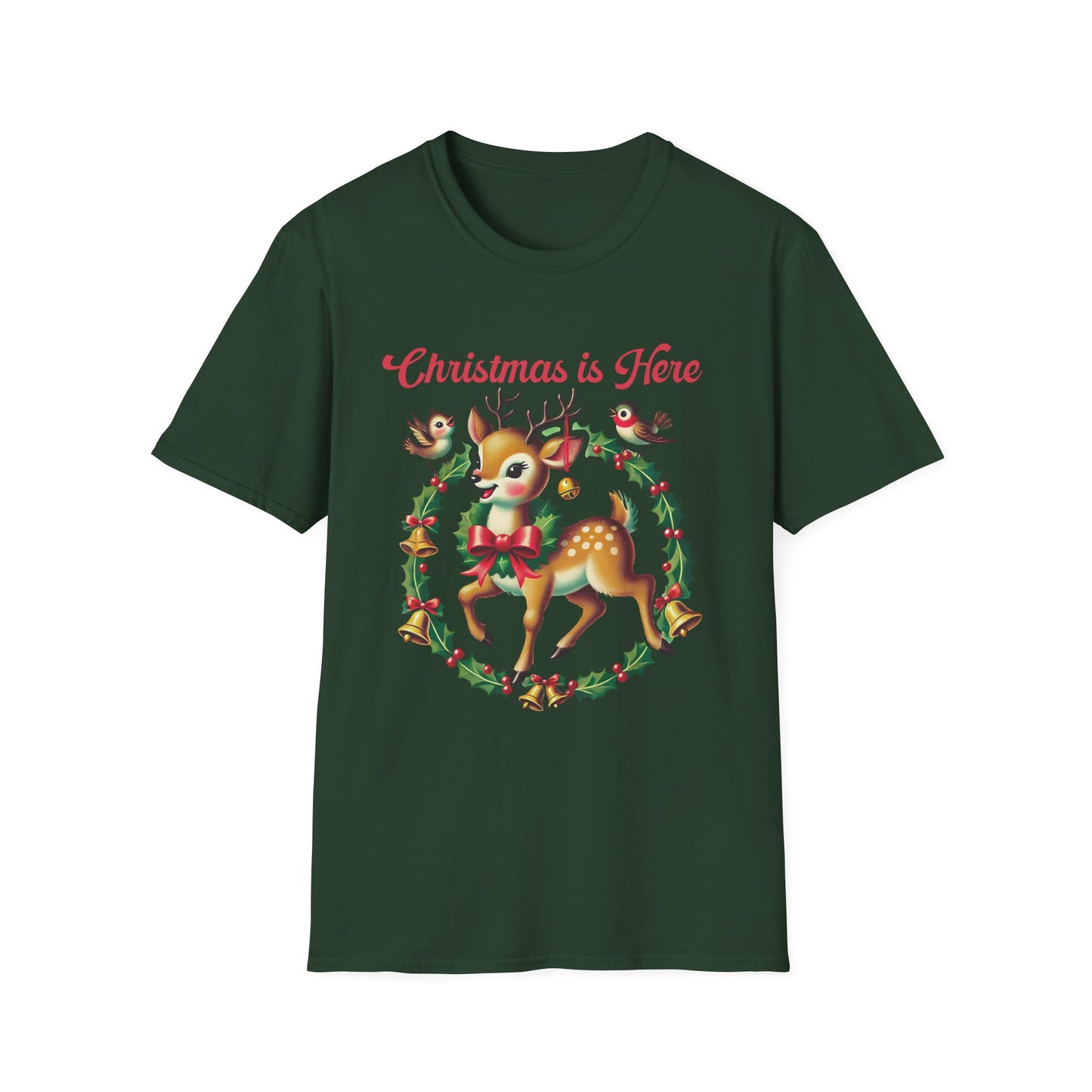 Retro Christmas Deer Tee