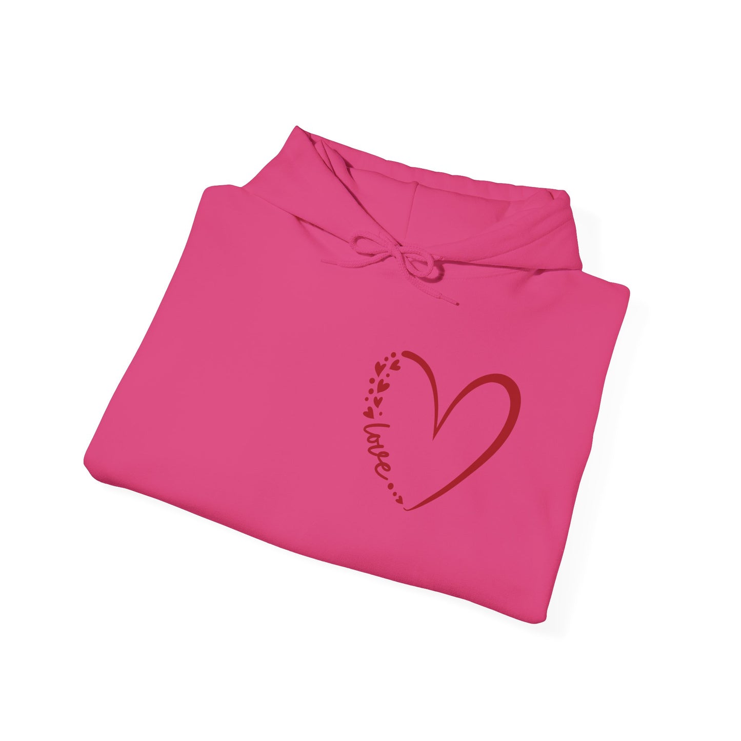 Love Script Heart Unisex Hoodie