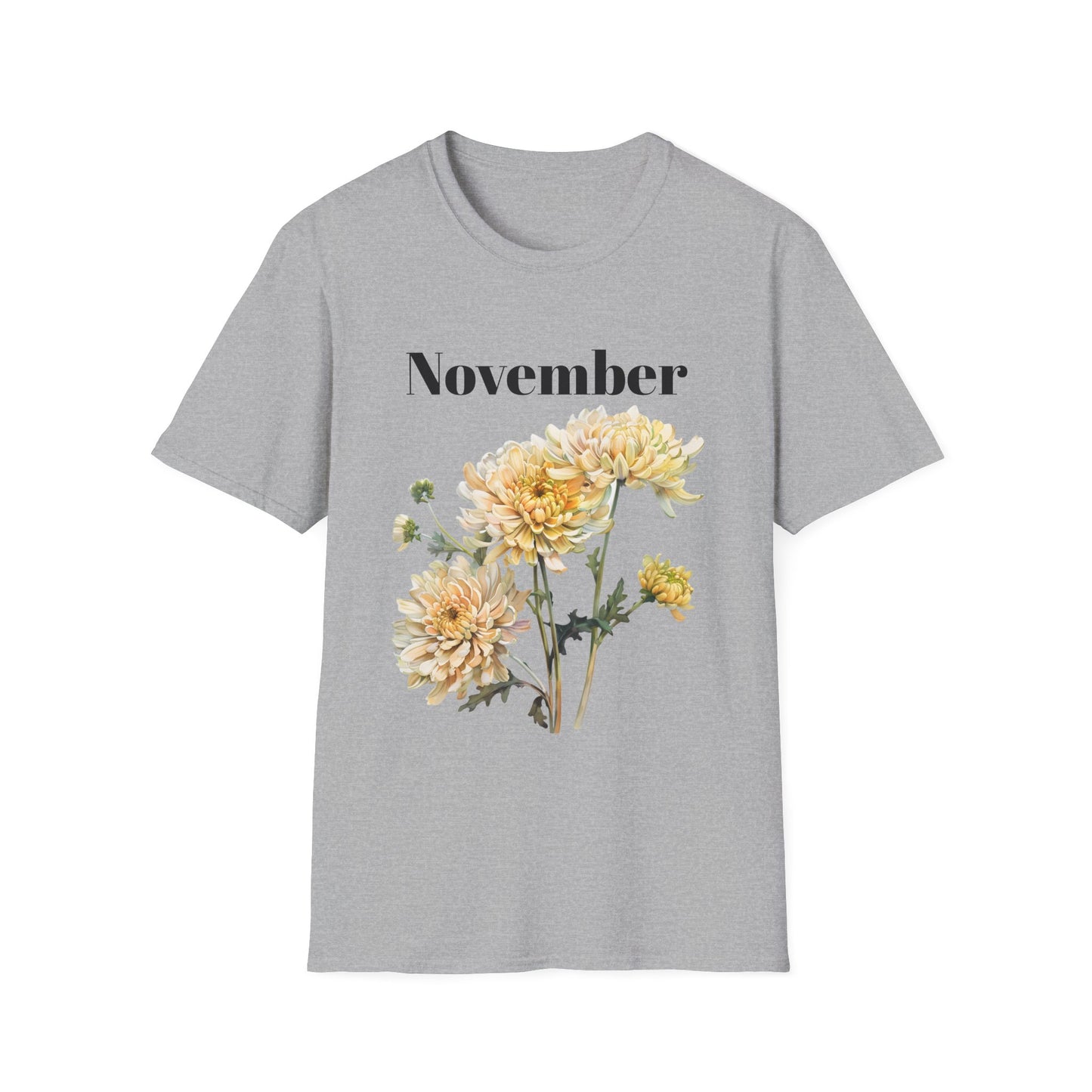 Birth Month Flower Unisex Tee - November