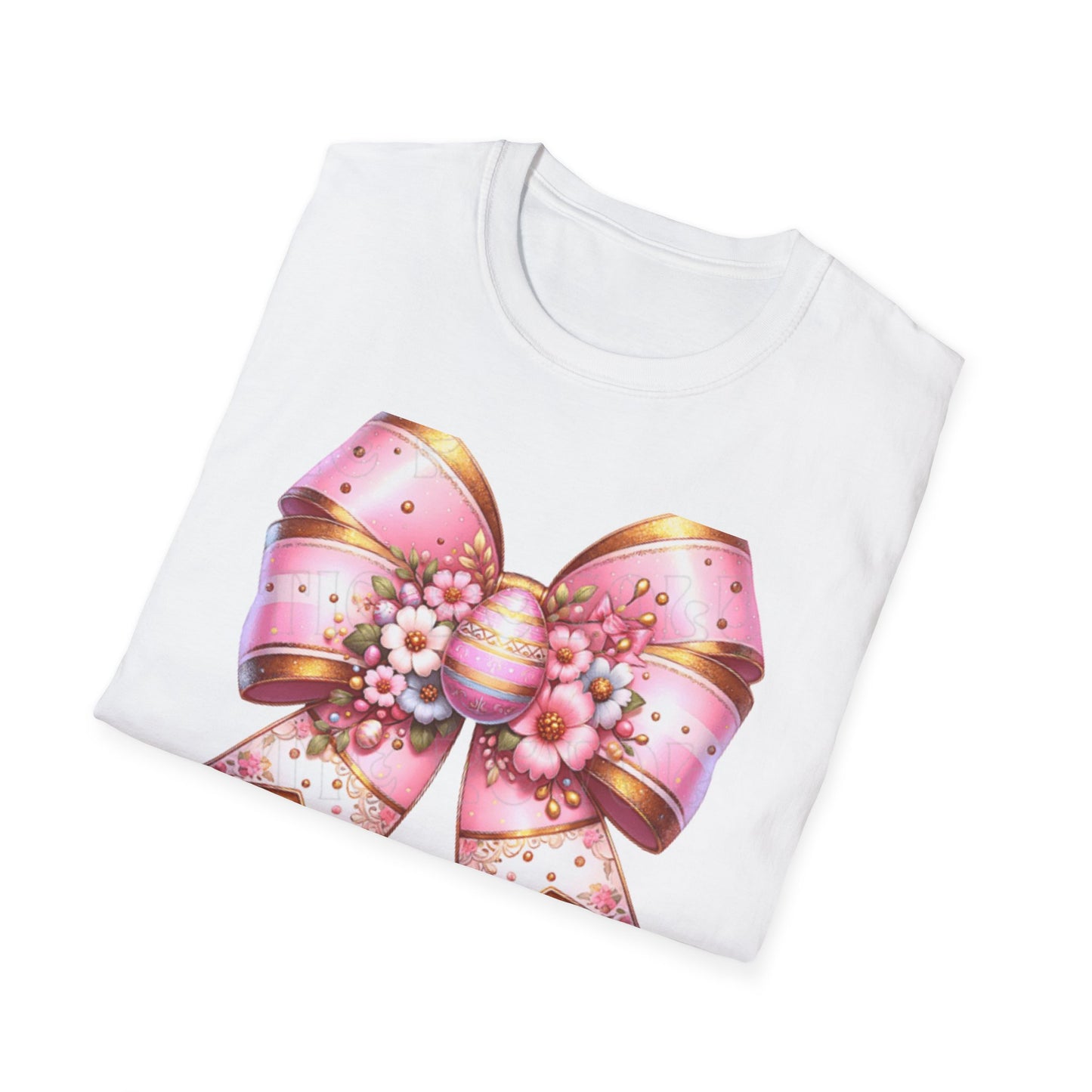 Pink Easter Egg Bow Tee
