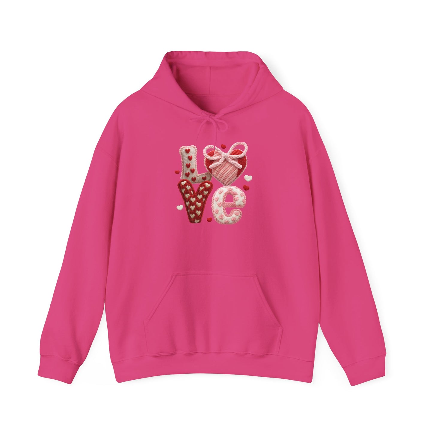 Crochet-Inspired Love Unisex Hoodie