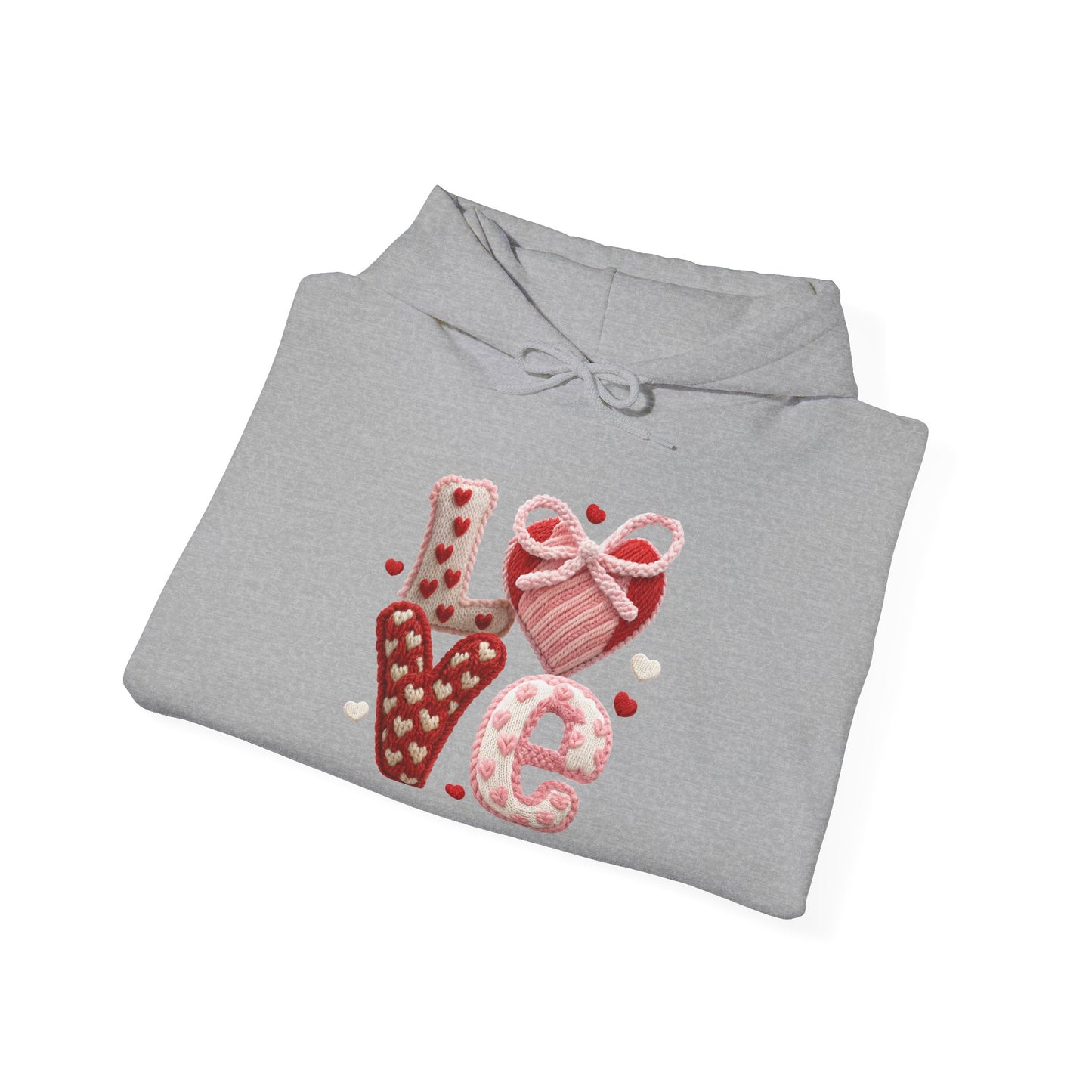 Crochet-Inspired Love Unisex Hoodie