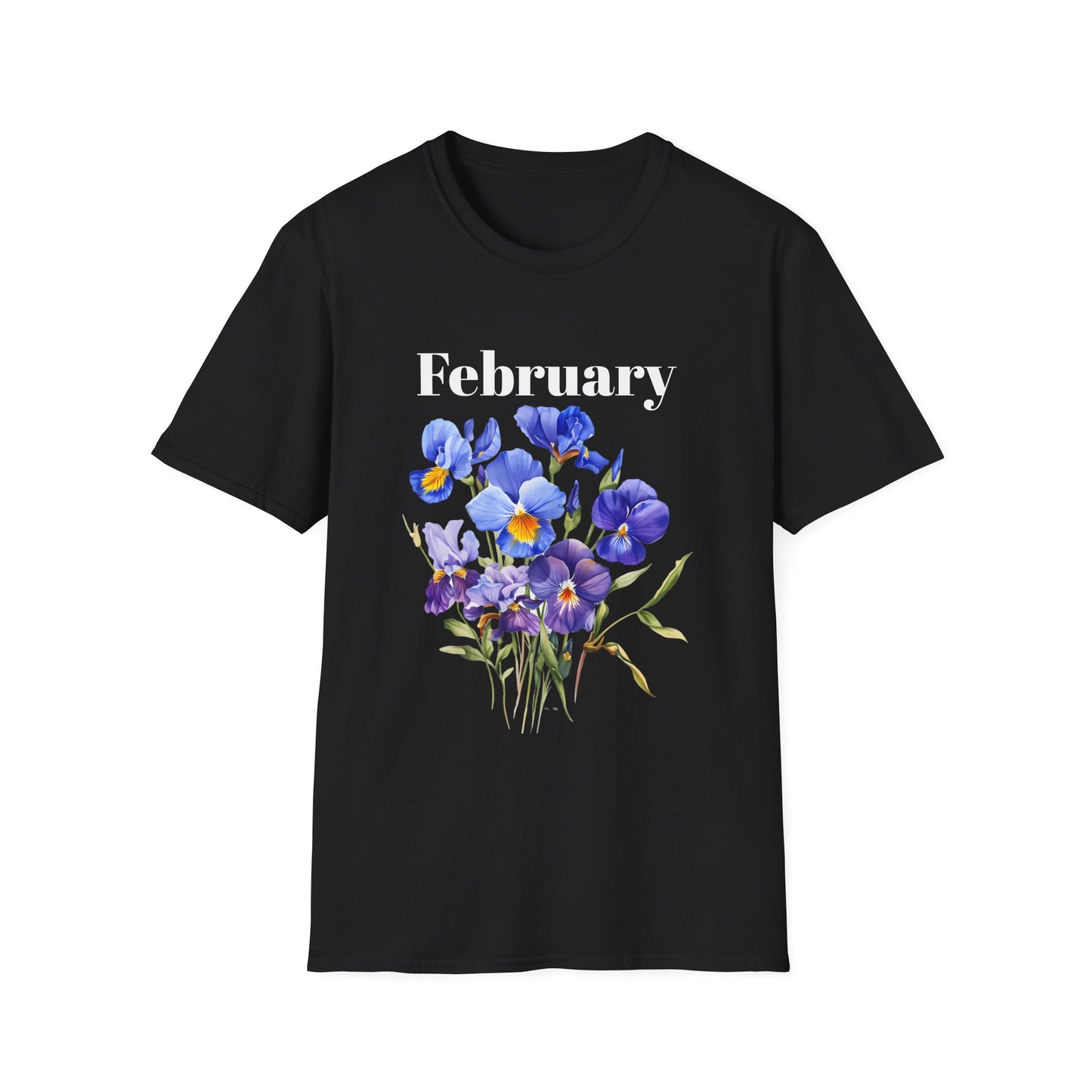 Birth Month Flower Unisex Tee - February
