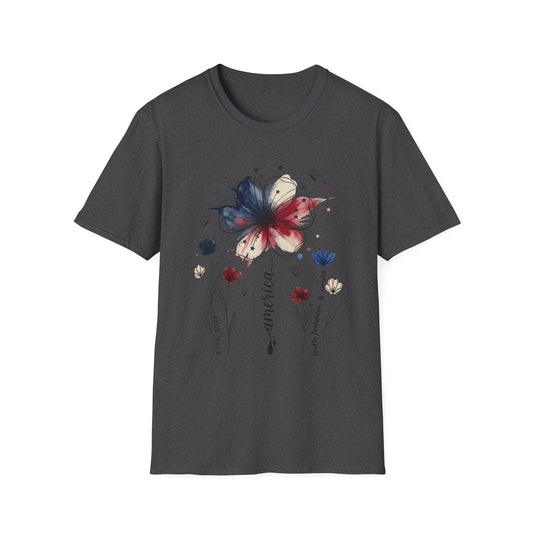 Americana Floral Watercolor Tee