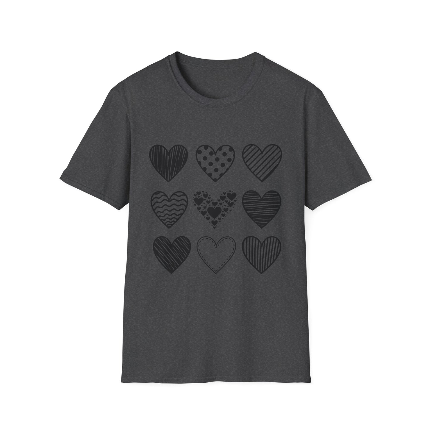 Love Heart Pattern Unisex Tee