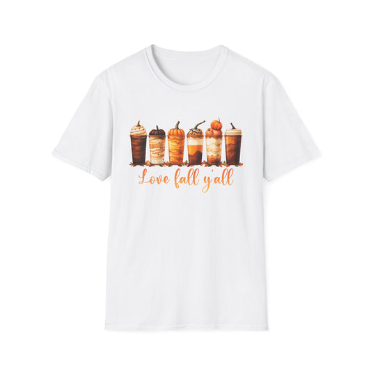 Love Fall Y'all Coffee Tee
