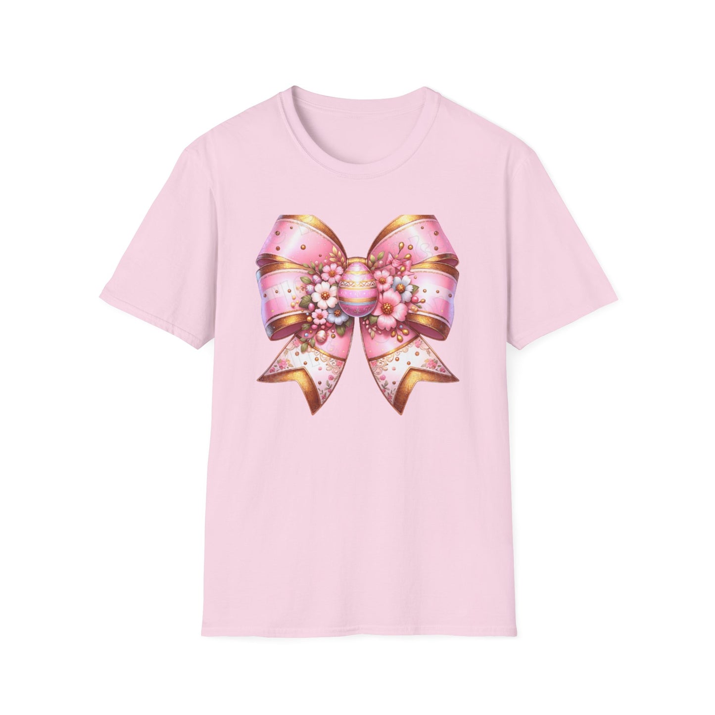 Pink Easter Egg Bow Tee