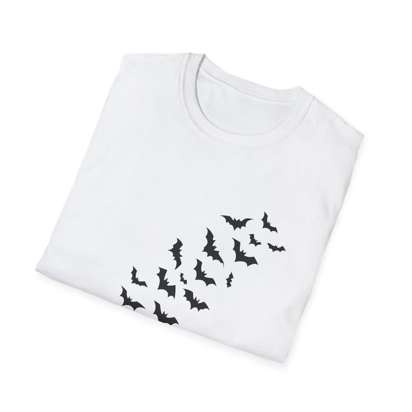 Retro Halloween Haunted House and Bats Unisex Tee