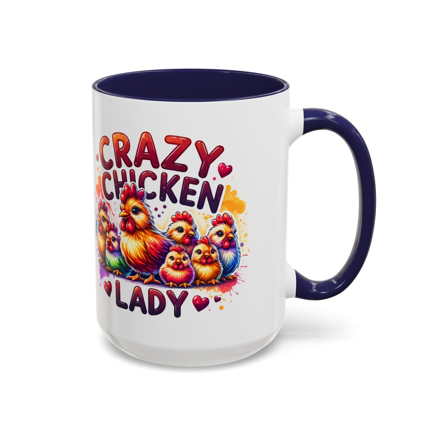 Crazy Chicken Lady Accent Coffee Mug
