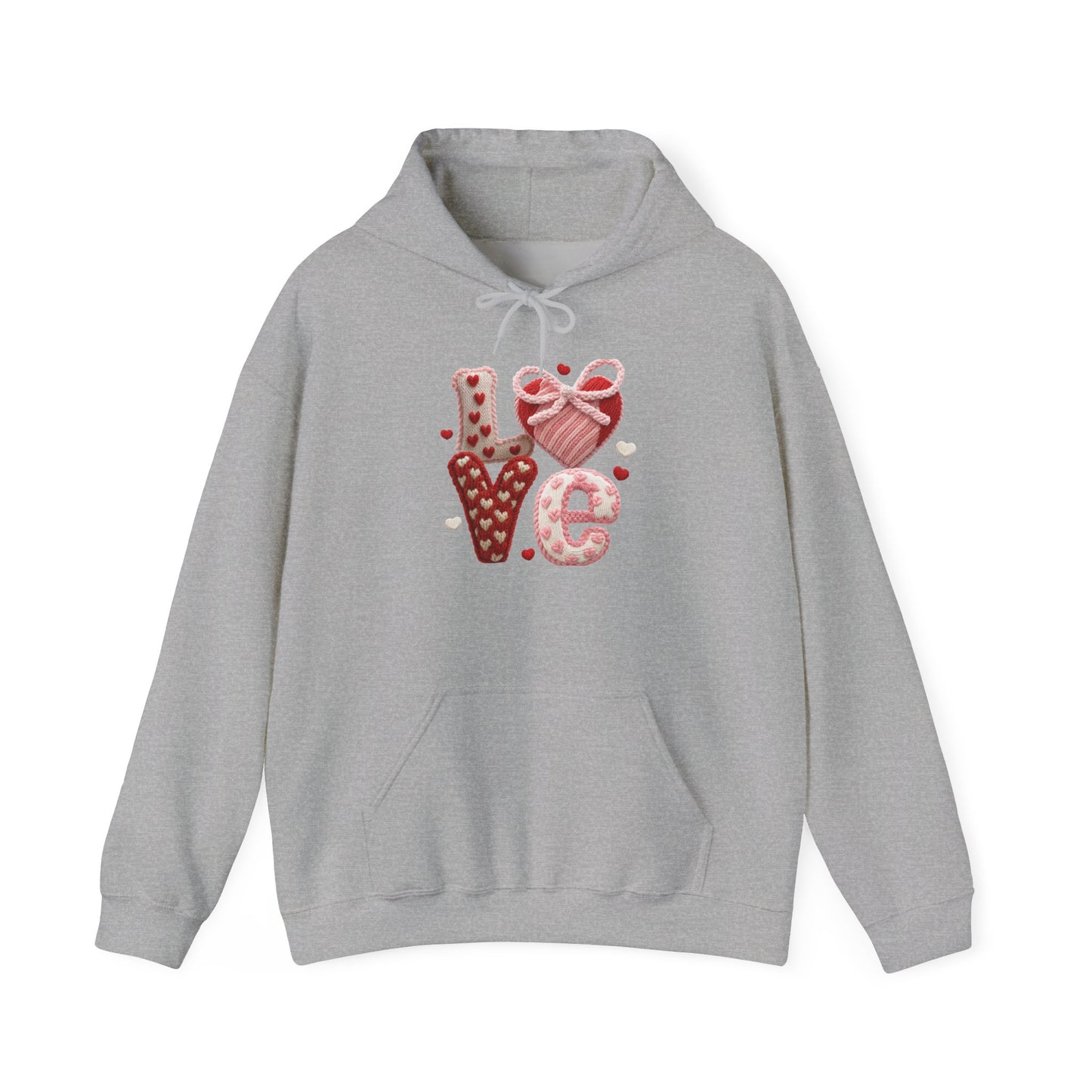 Crochet-Inspired Love Unisex Hoodie