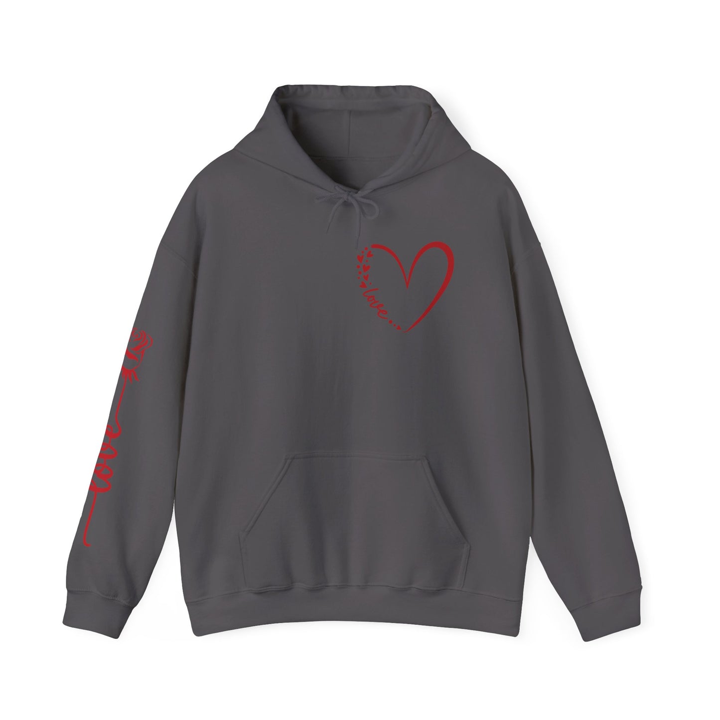 Love Script Heart Unisex Hoodie