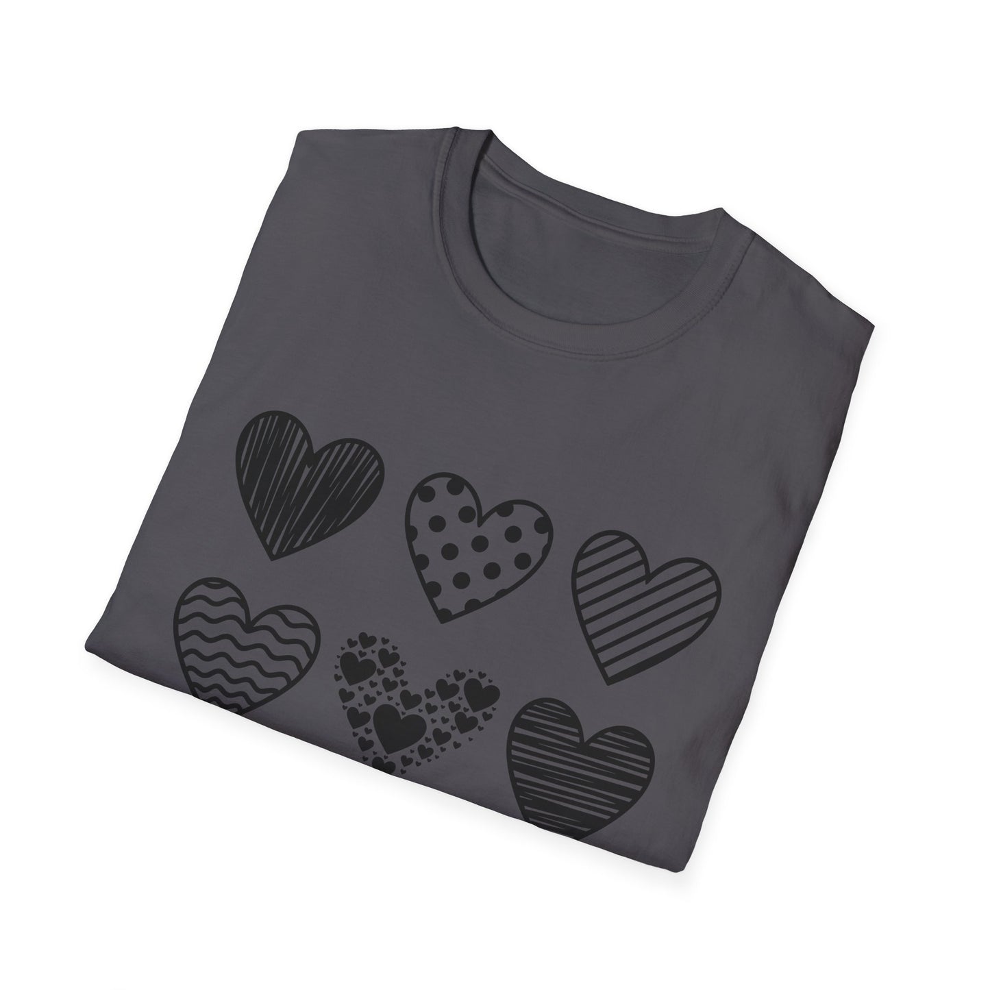 Love Heart Pattern Unisex Tee