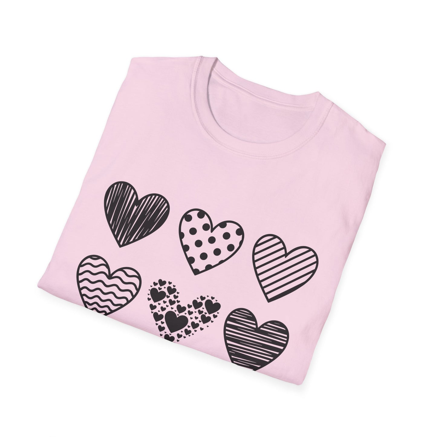 Love Heart Pattern Unisex Tee