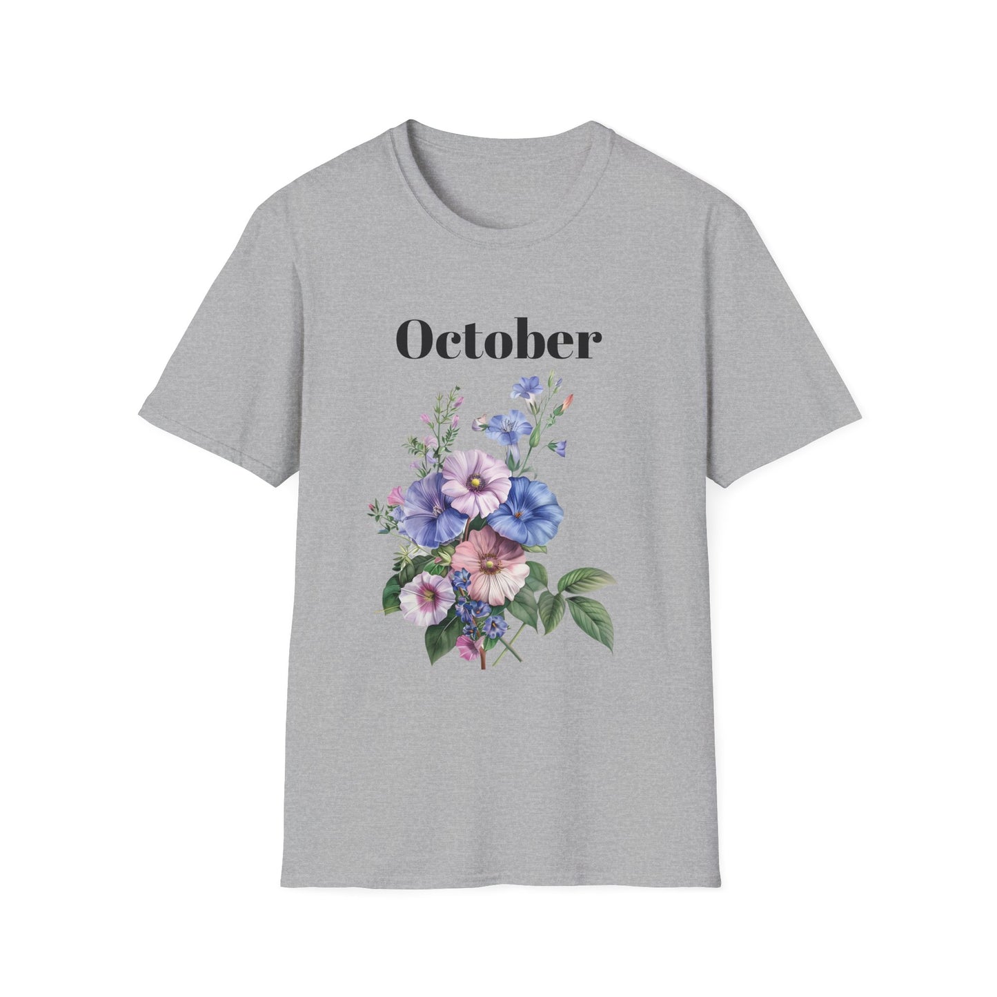 Birth Month Flower Unisex Tee - October