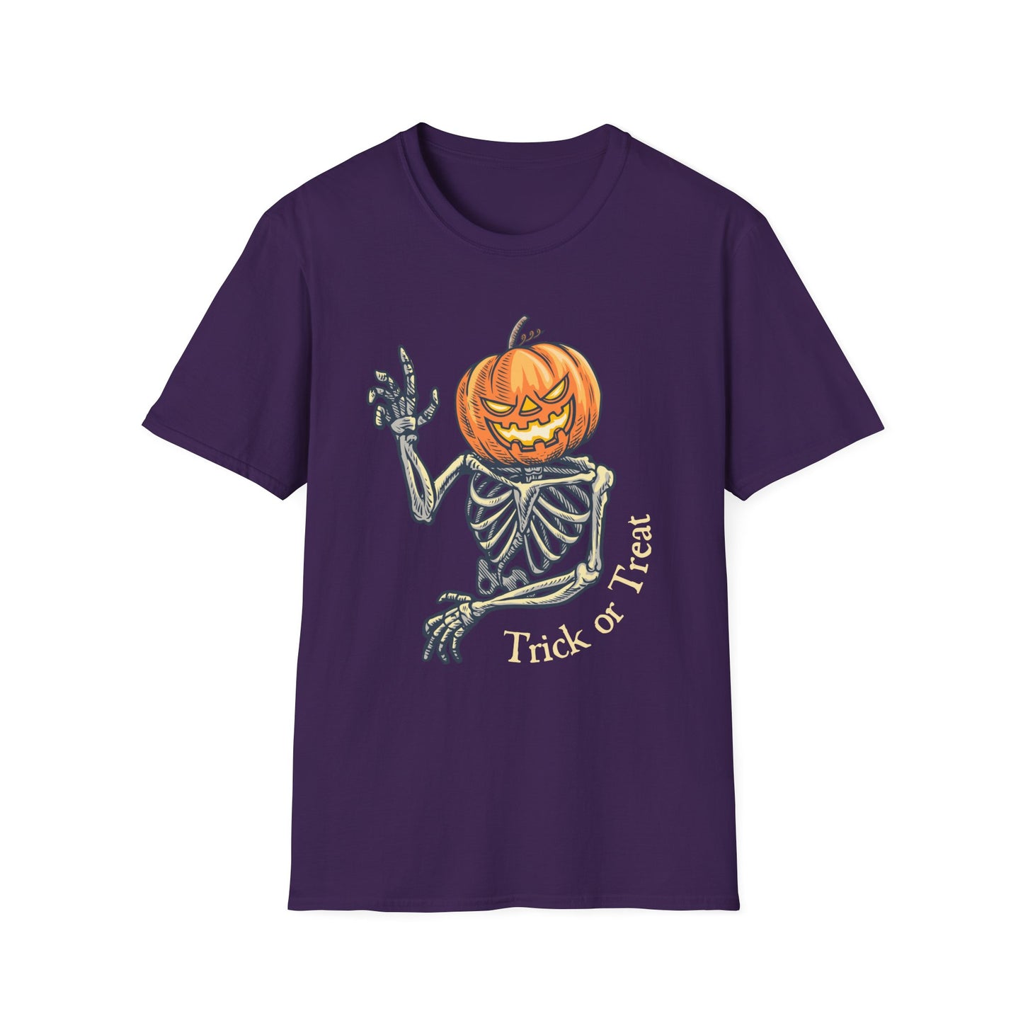Jack-o-Lantern Skeleton Halloween Tee