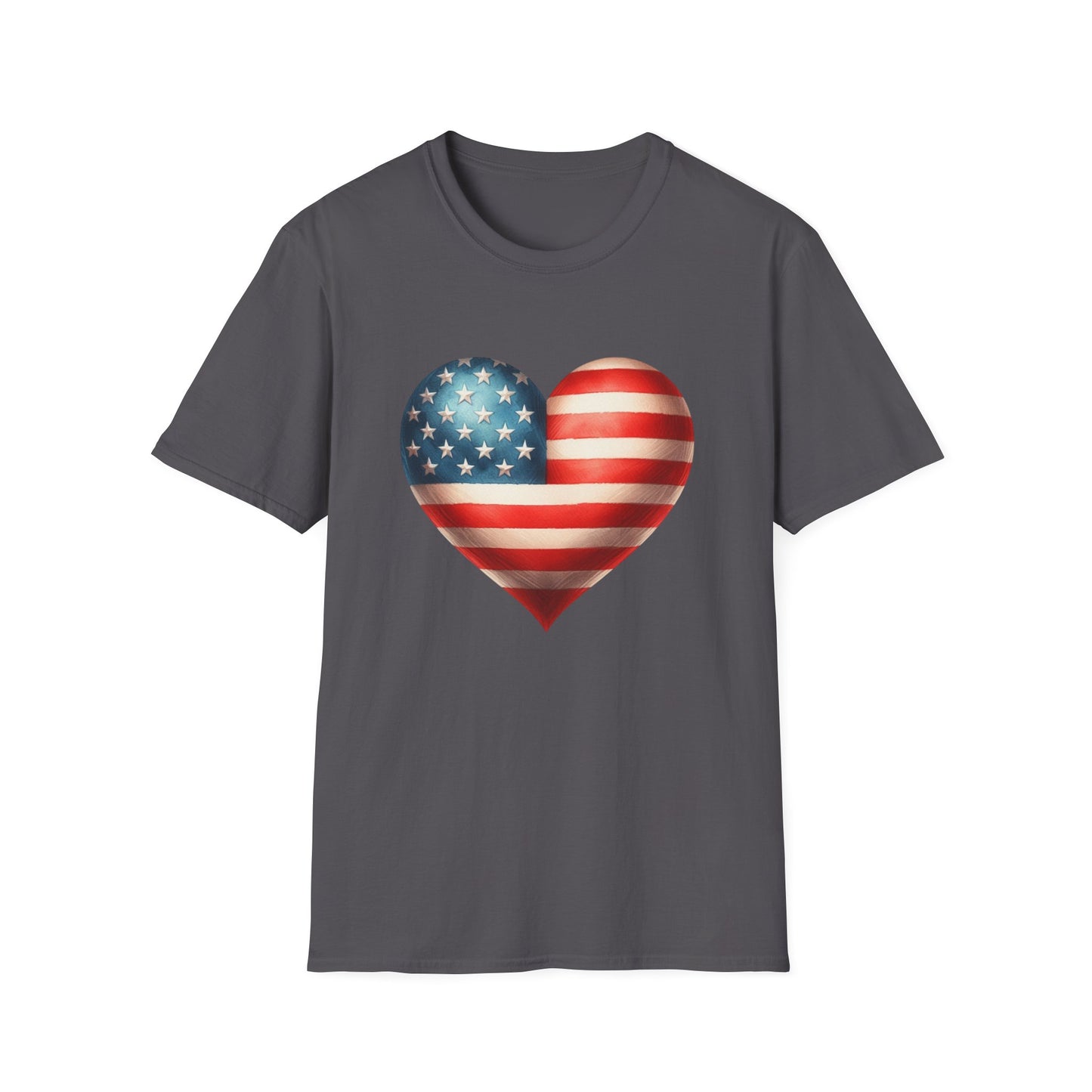 American Flag Heart Unisex Cotton Tee