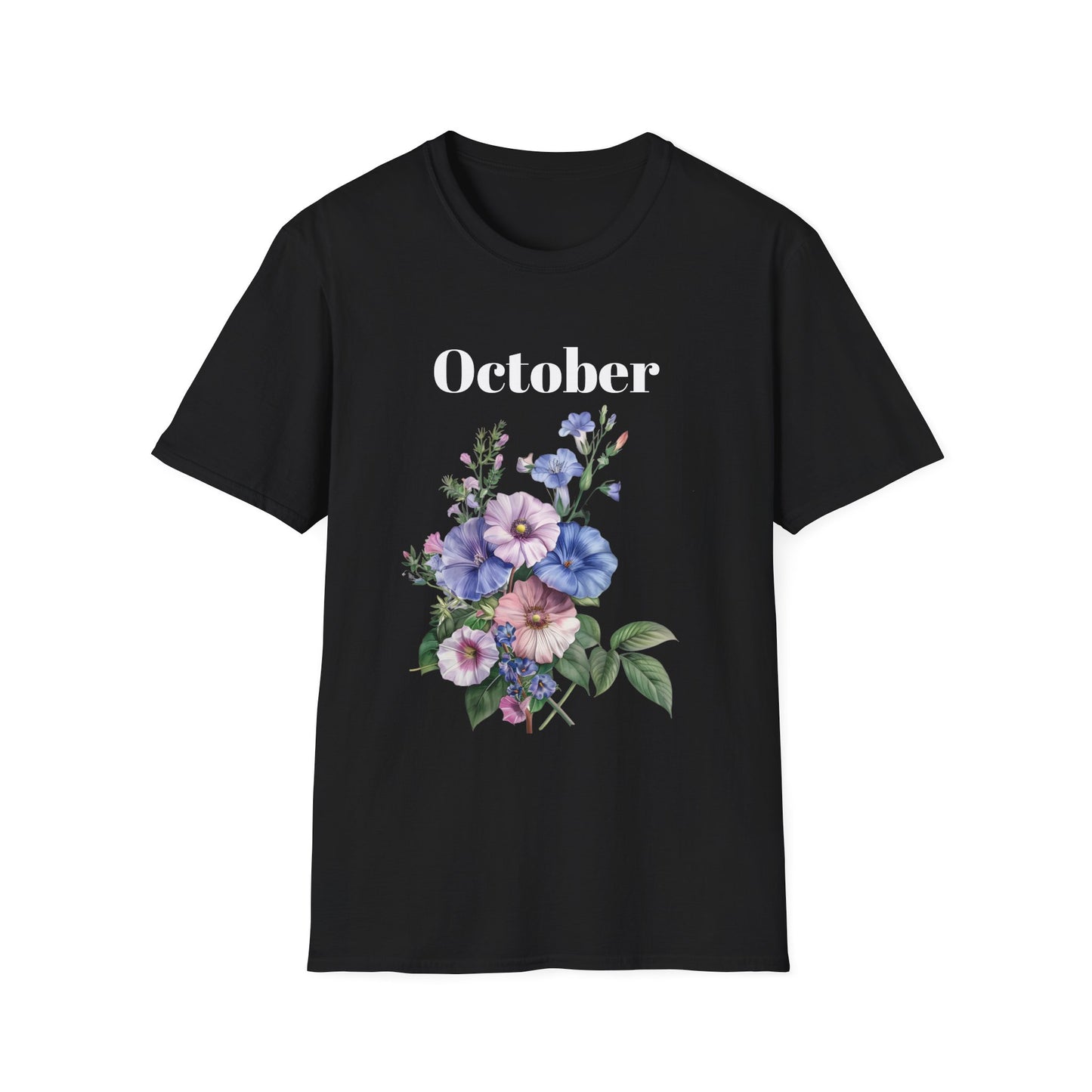 Birth Month Flower Unisex Tee - October
