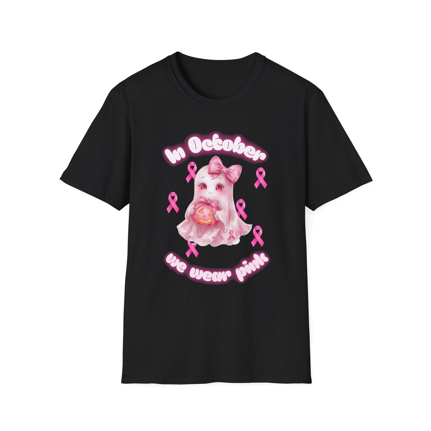 Pink Ghost Breast Cancer Awareness T-Shirt