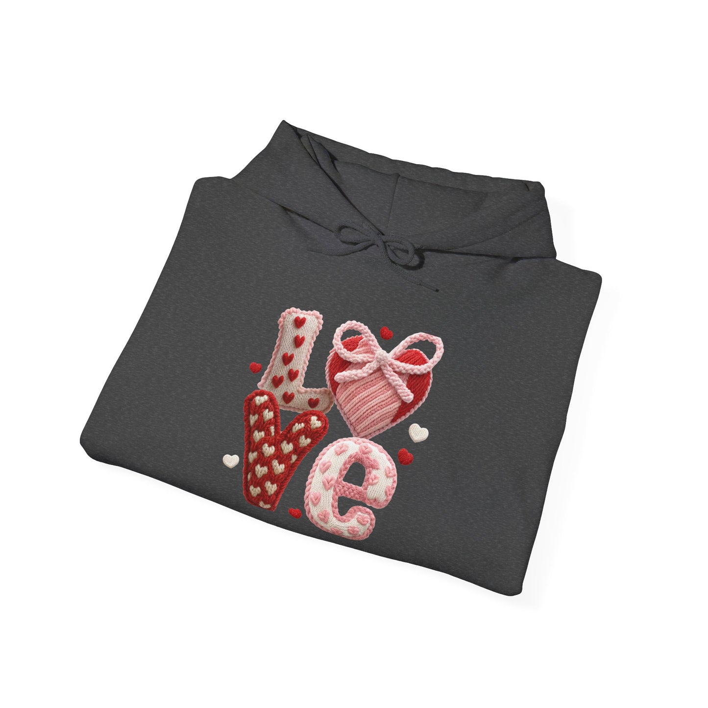 Crochet-Inspired Love Unisex Hoodie