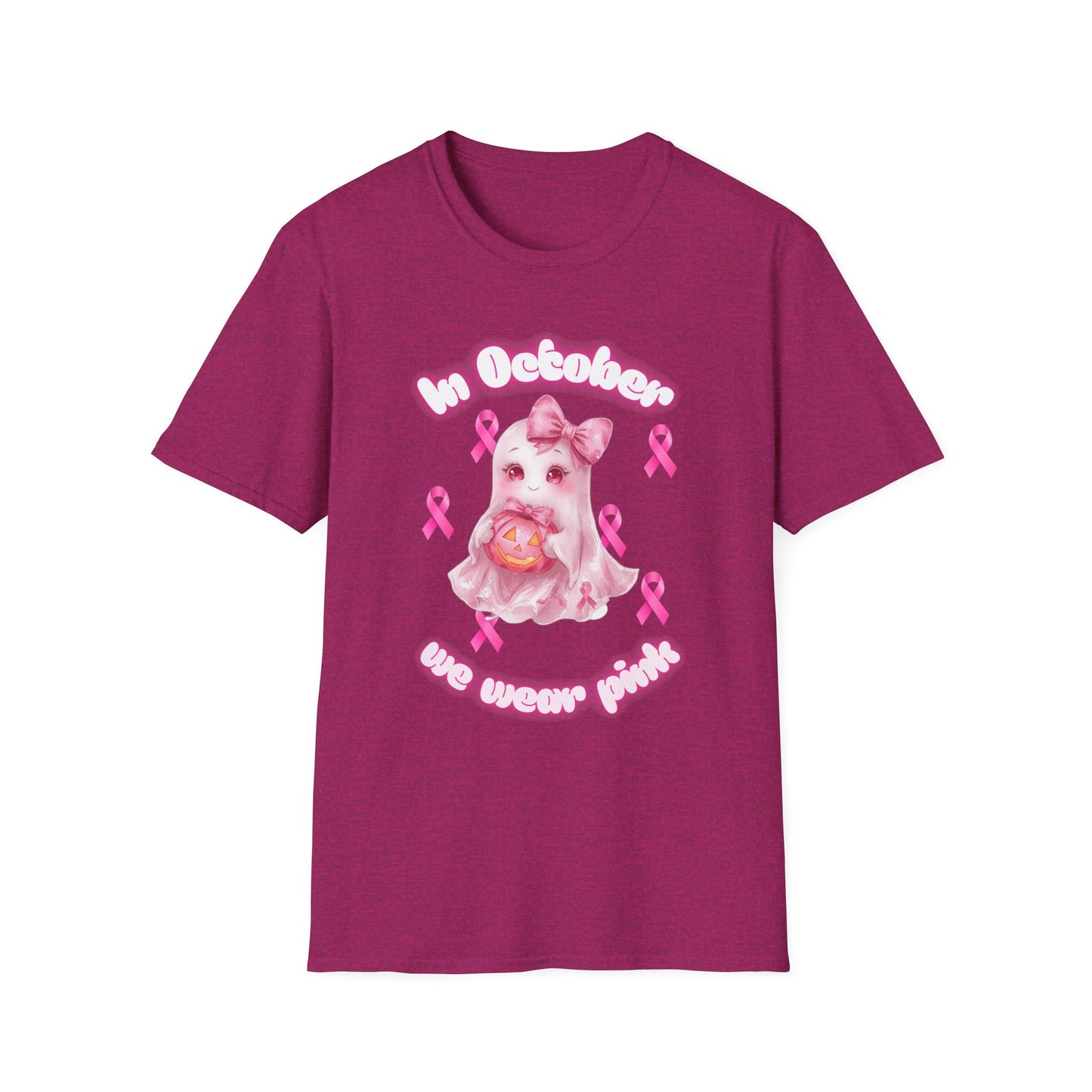 Pink Ghost Breast Cancer Awareness T-Shirt