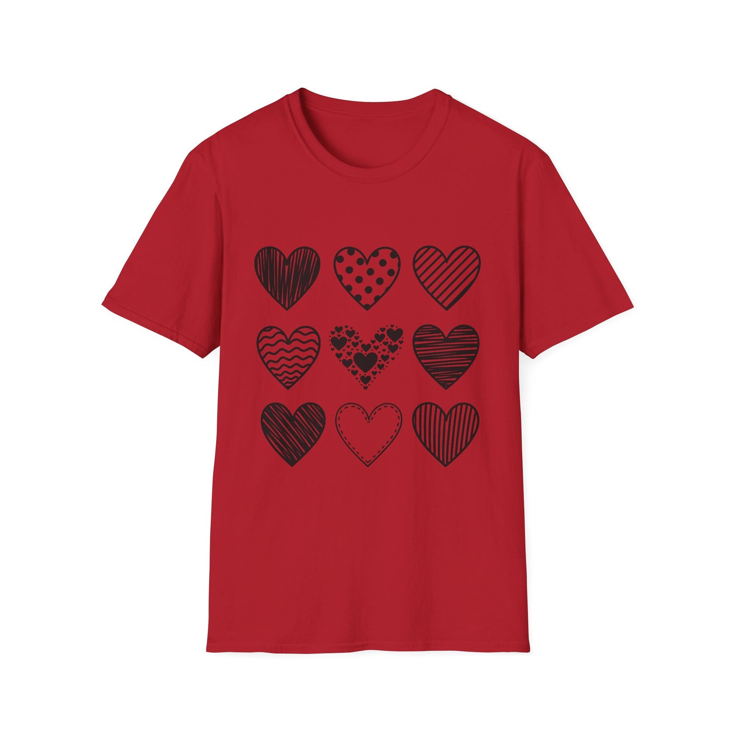 Love Heart Pattern Unisex Tee
