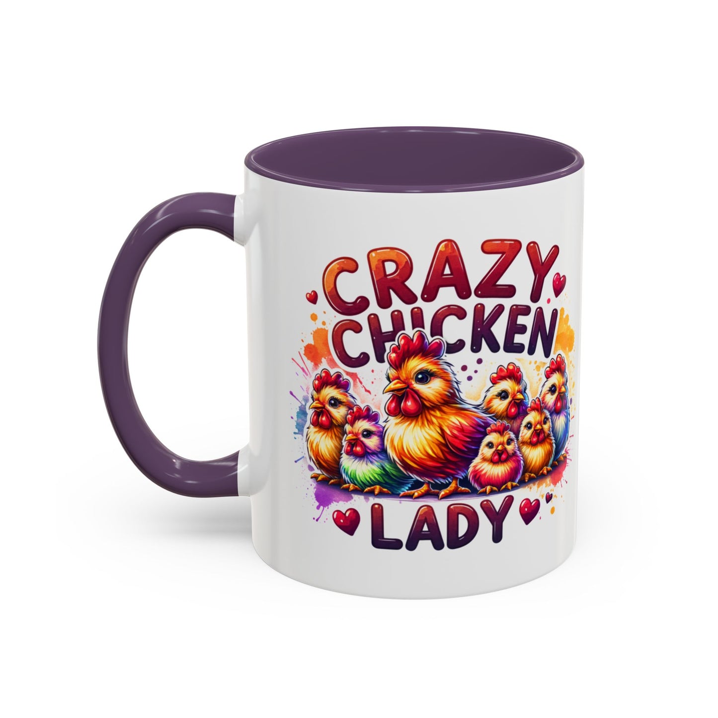 Crazy Chicken Lady Accent Coffee Mug
