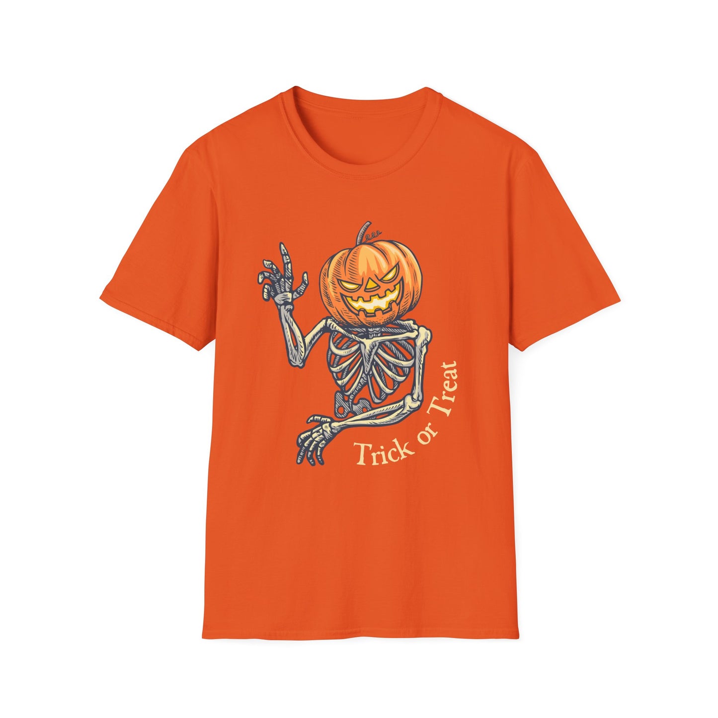 Jack-o-Lantern Skeleton Halloween Tee