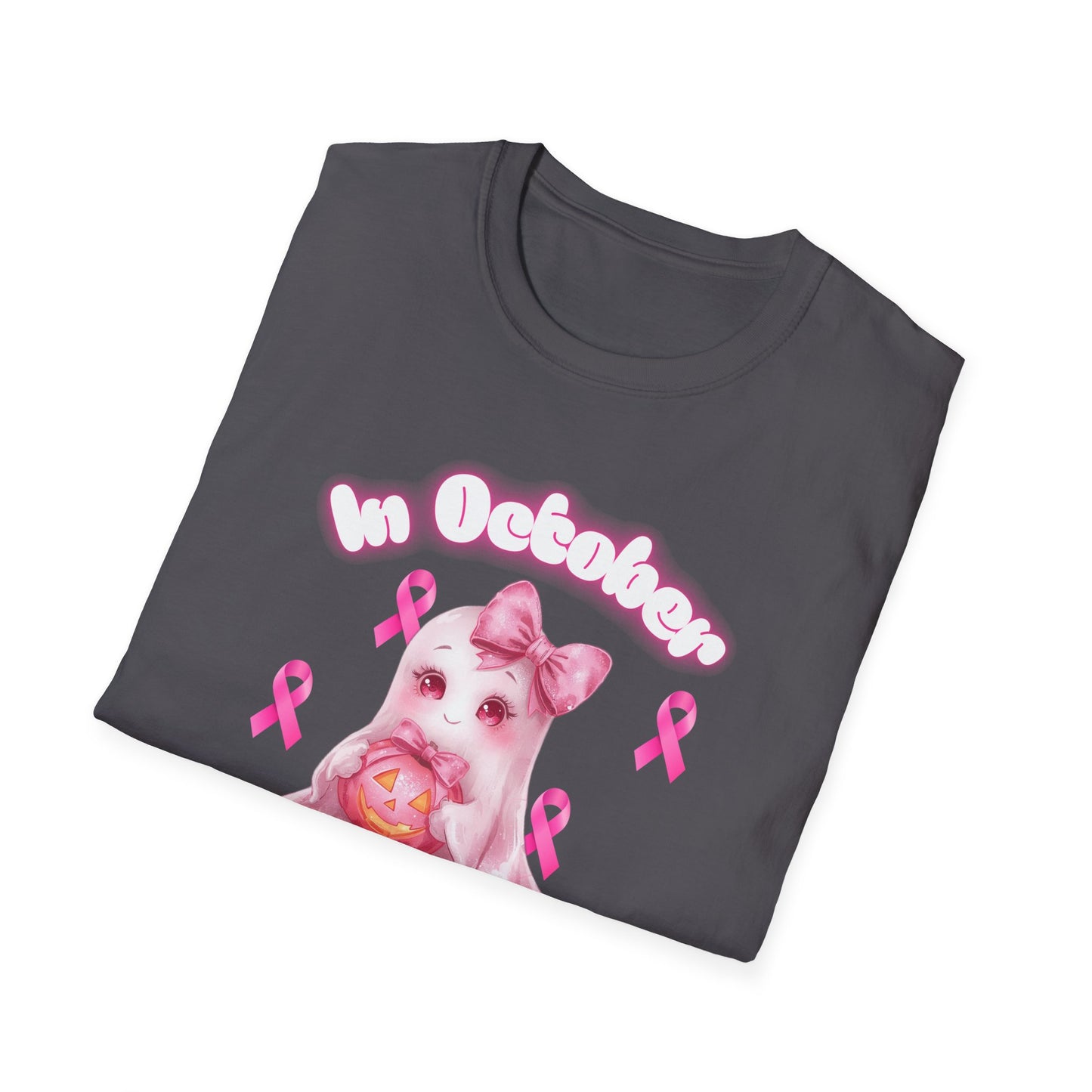 Pink Ghost Breast Cancer Awareness T-Shirt