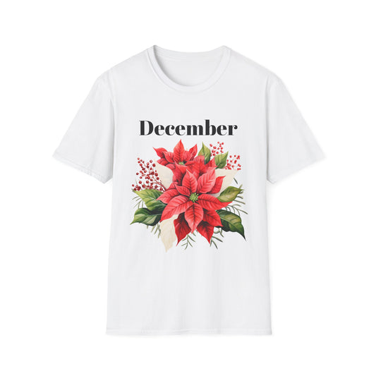 Birth Month Flower Unisex Tee - December