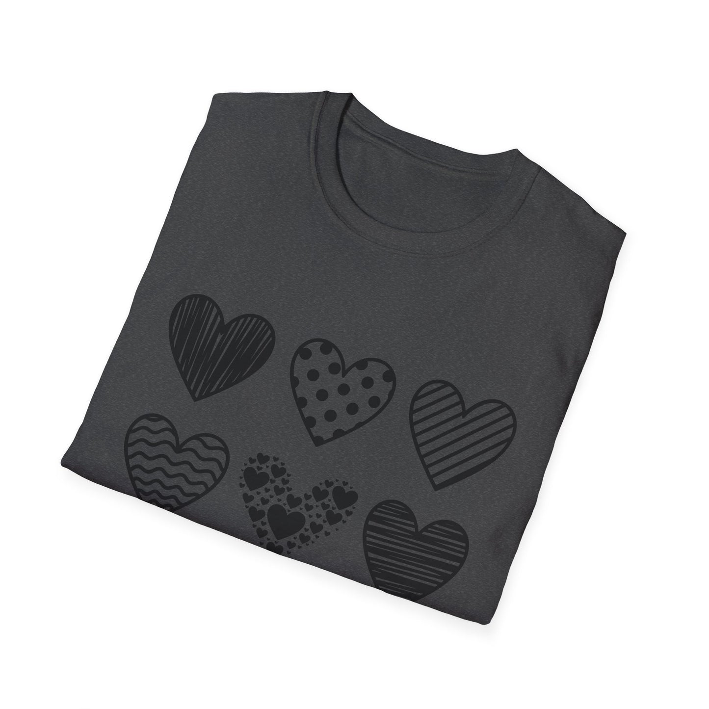 Love Heart Pattern Unisex Tee