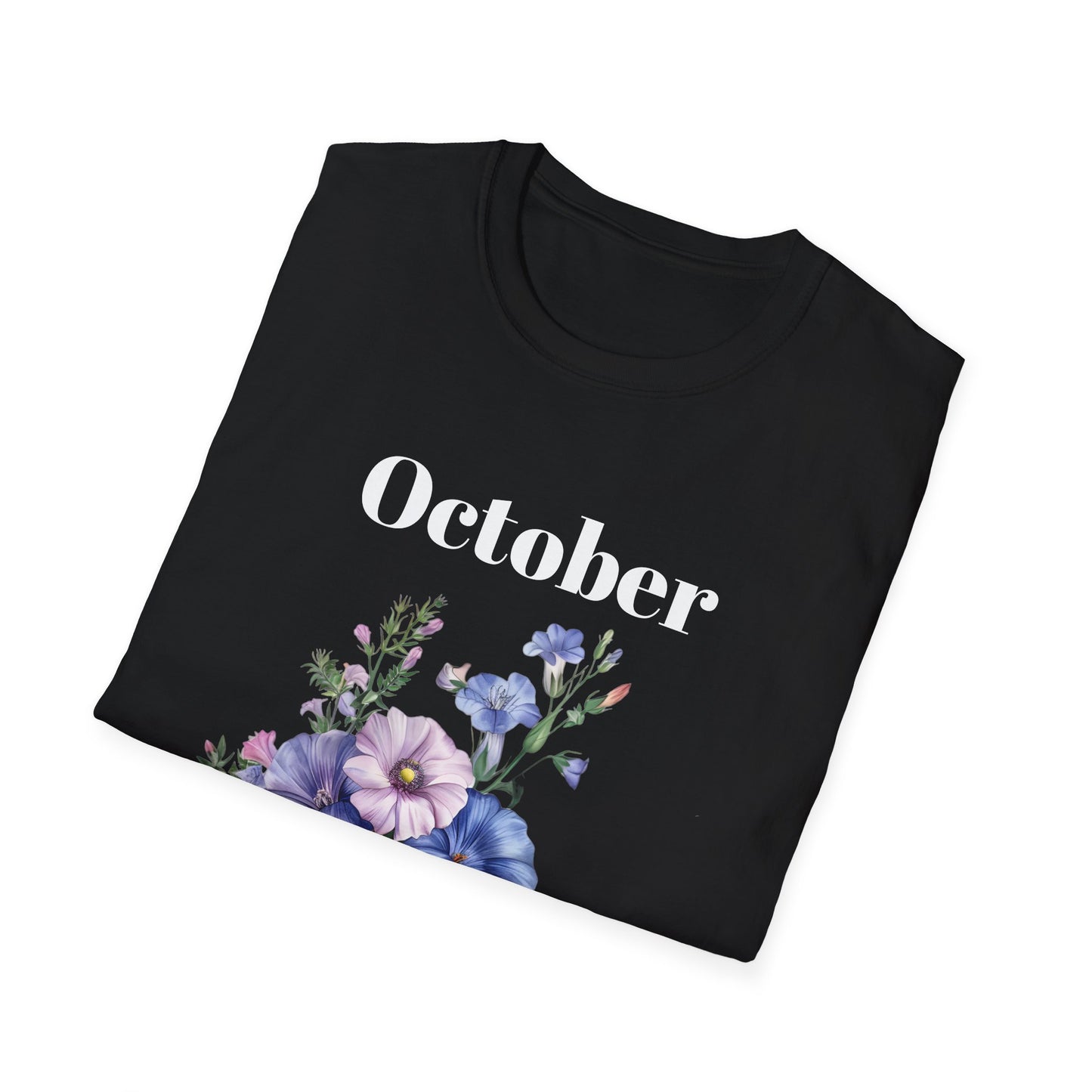 Birth Month Flower Unisex Tee - October