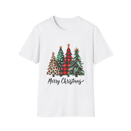 Christmas Plaid Trees Unisex Tee