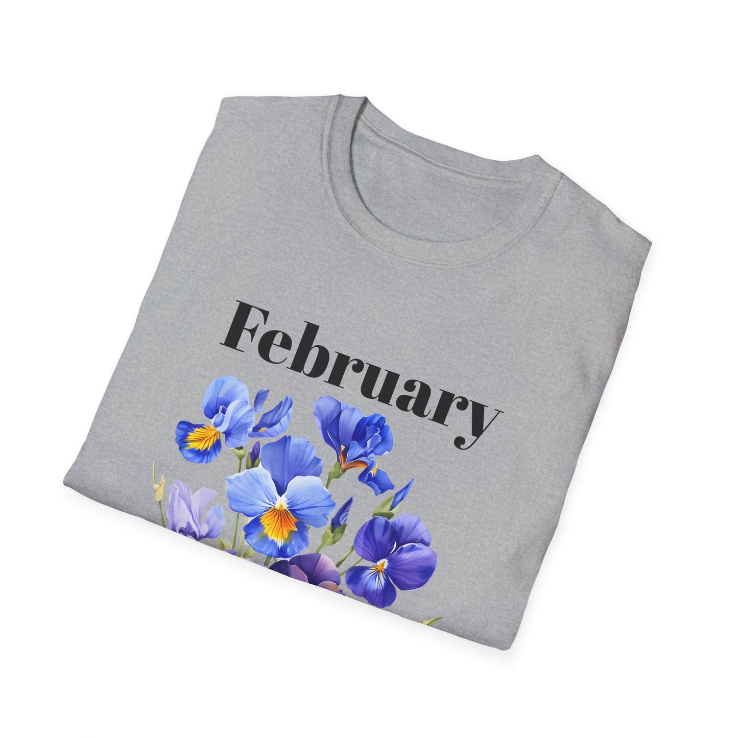 Birth Month Flower Unisex Tee - February