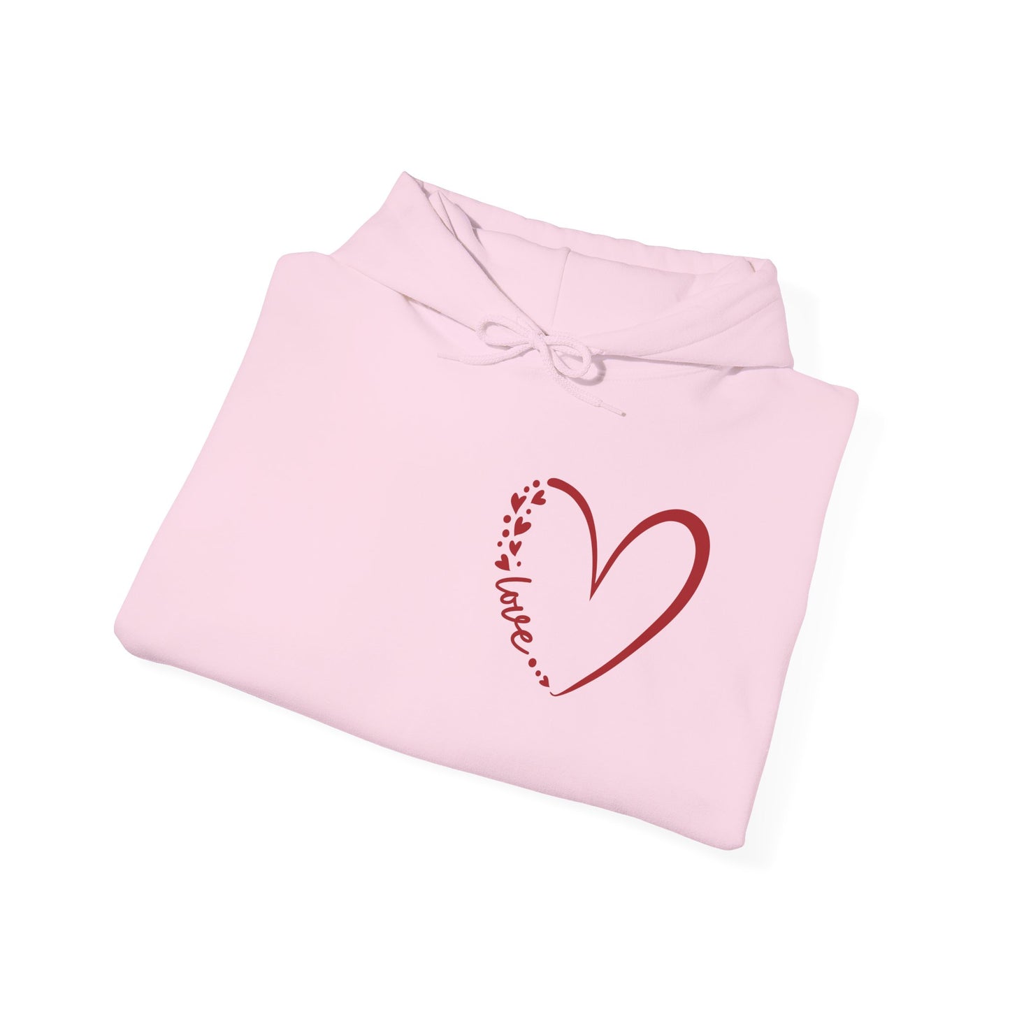 Love Script Heart Unisex Hoodie
