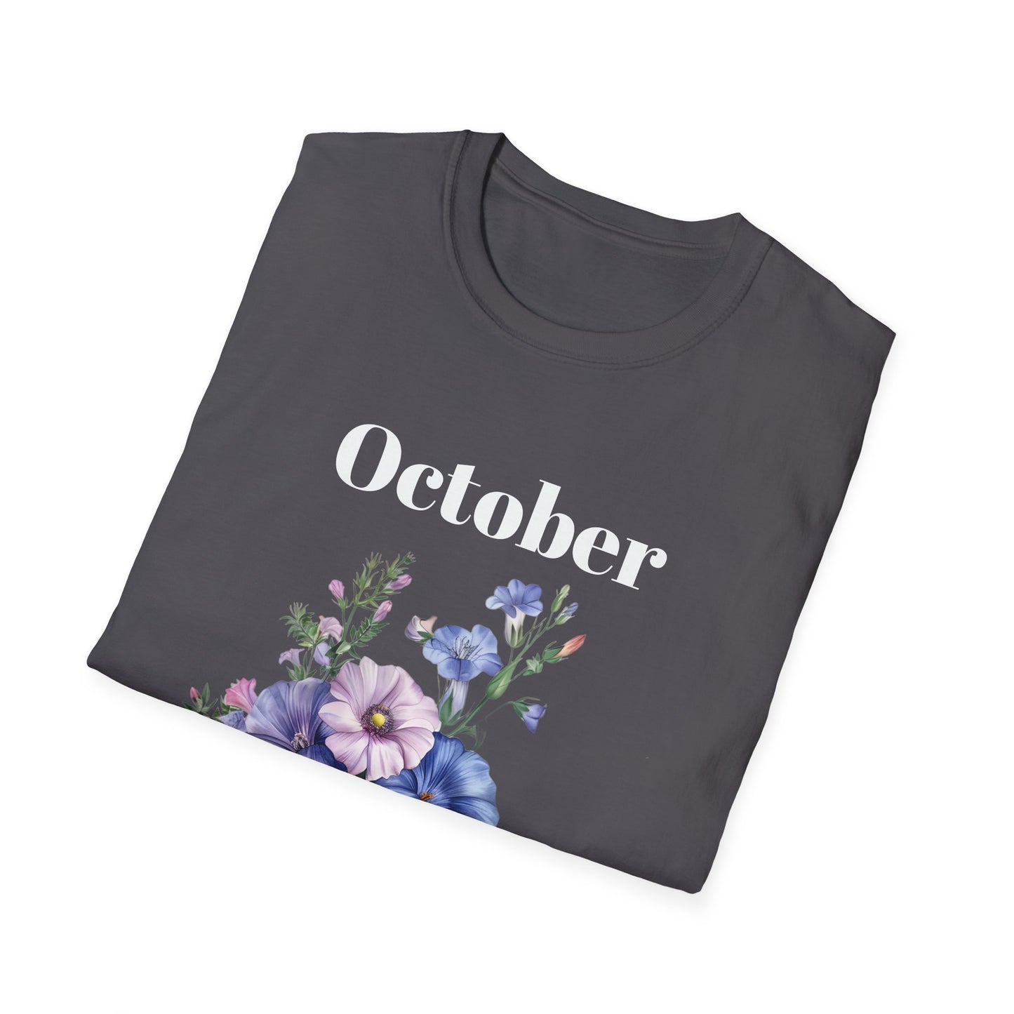 Birth Month Flower Unisex Tee - October