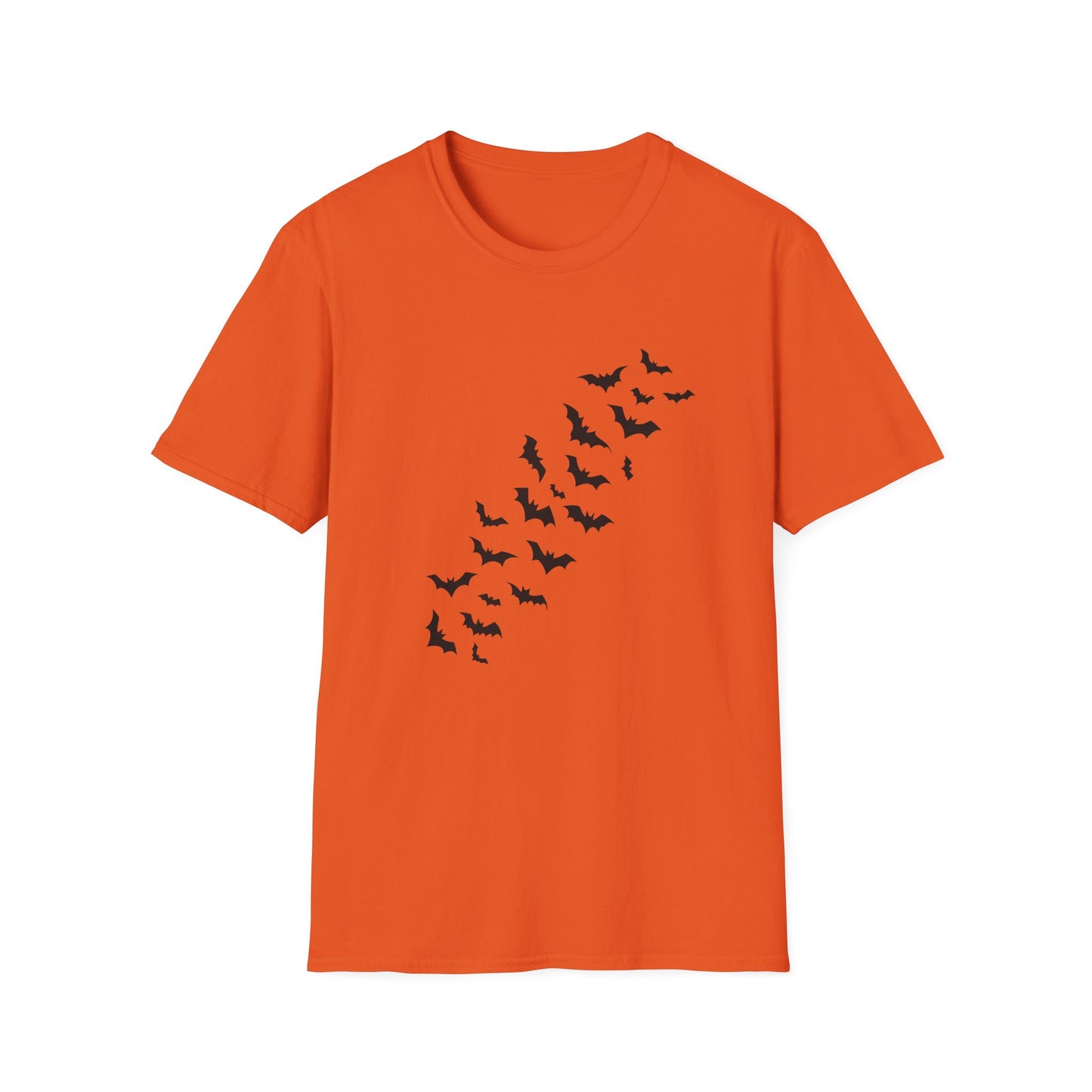 Retro Halloween Haunted House and Bats Unisex Tee