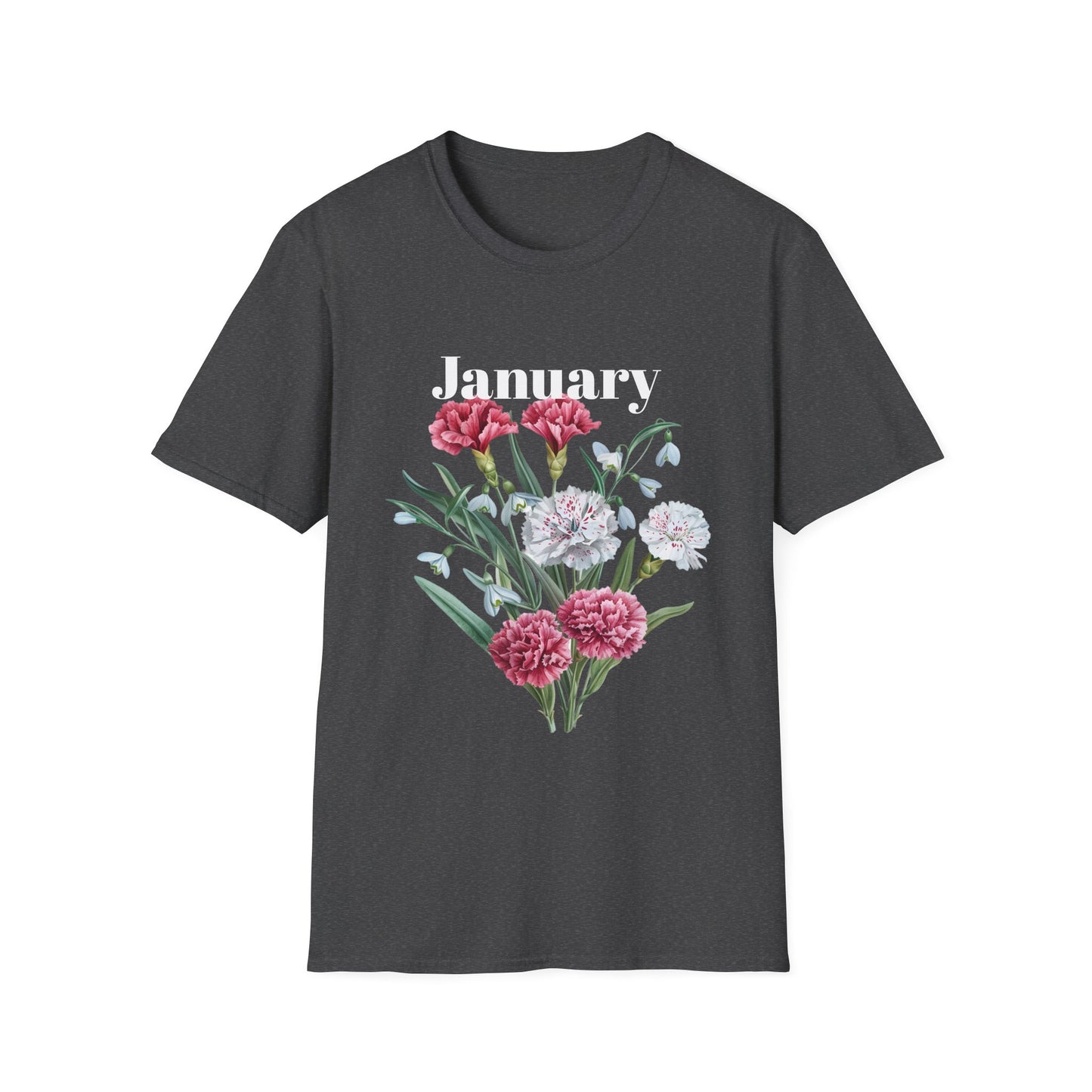 Birth Month Flower Unisex Tee - January