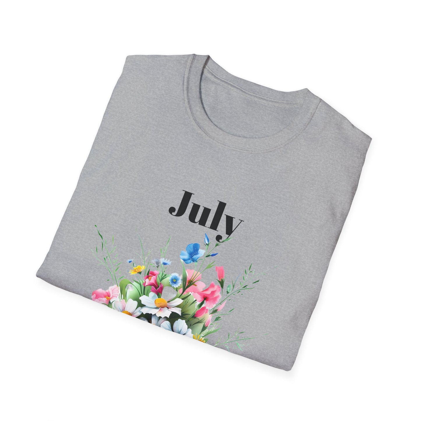 Birth Month Flower Unisex Tee - July