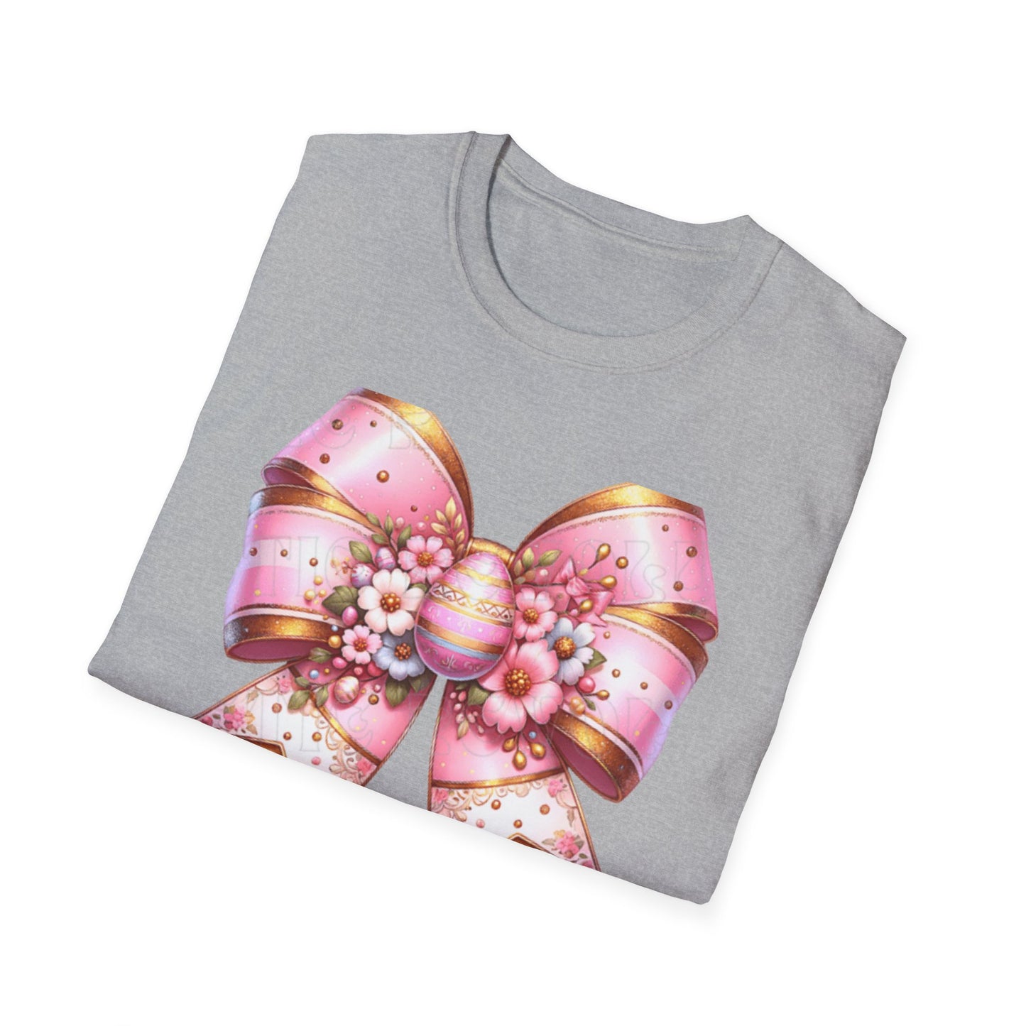 Pink Easter Egg Bow Tee