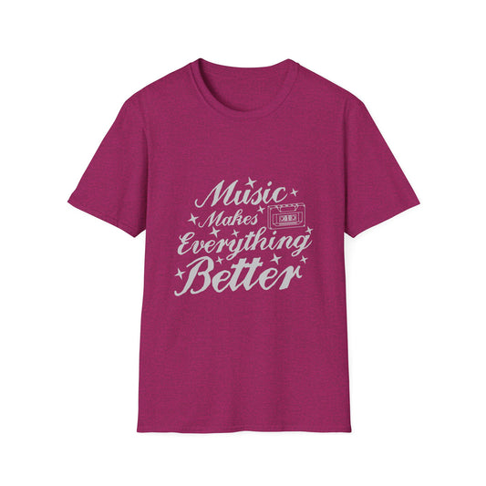 Music Makes Everything Better Unisex Cotton Tee