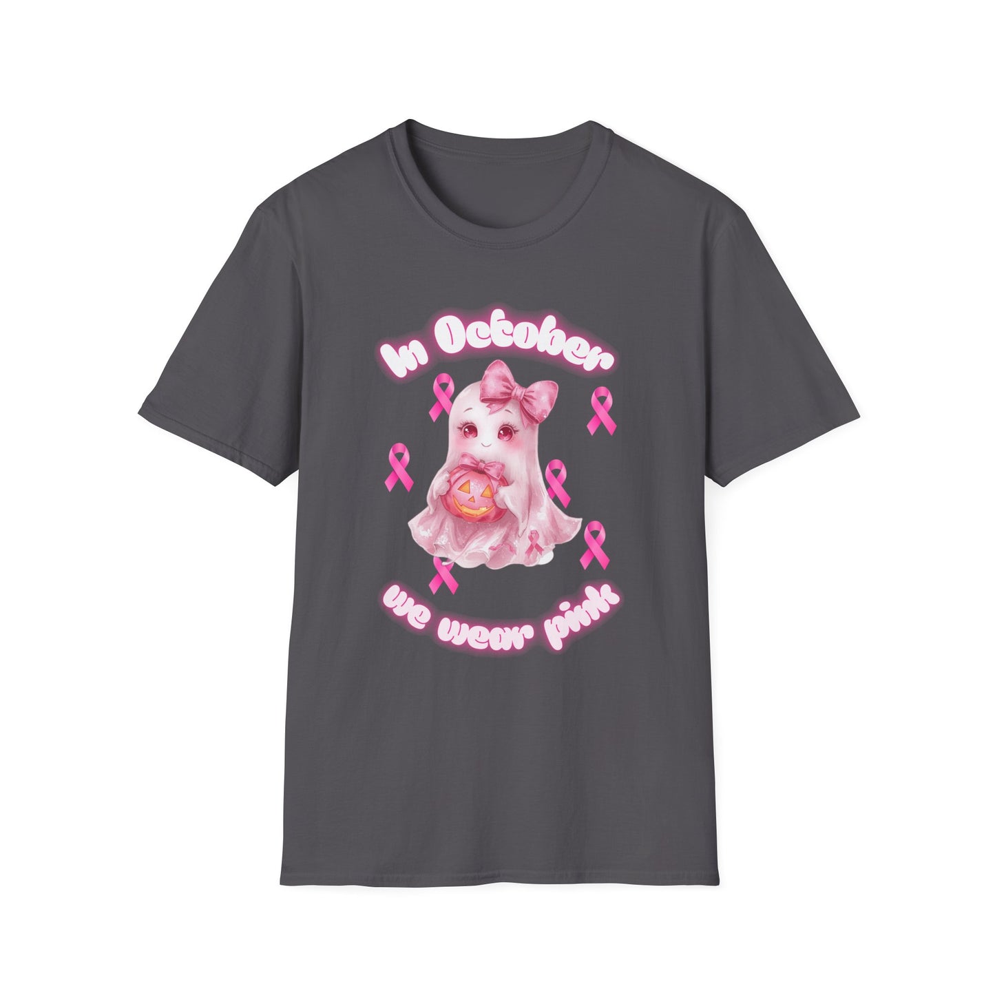 Pink Ghost Breast Cancer Awareness T-Shirt