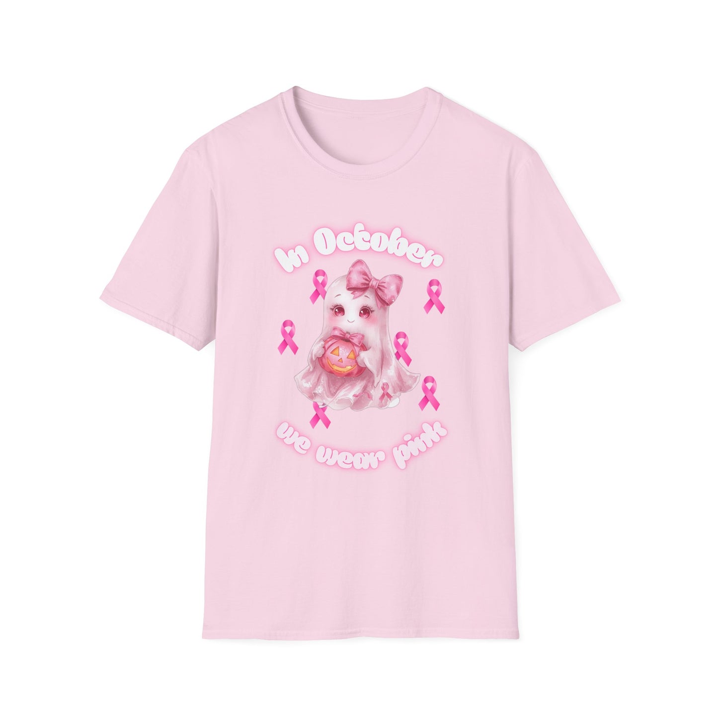 Pink Ghost Breast Cancer Awareness T-Shirt