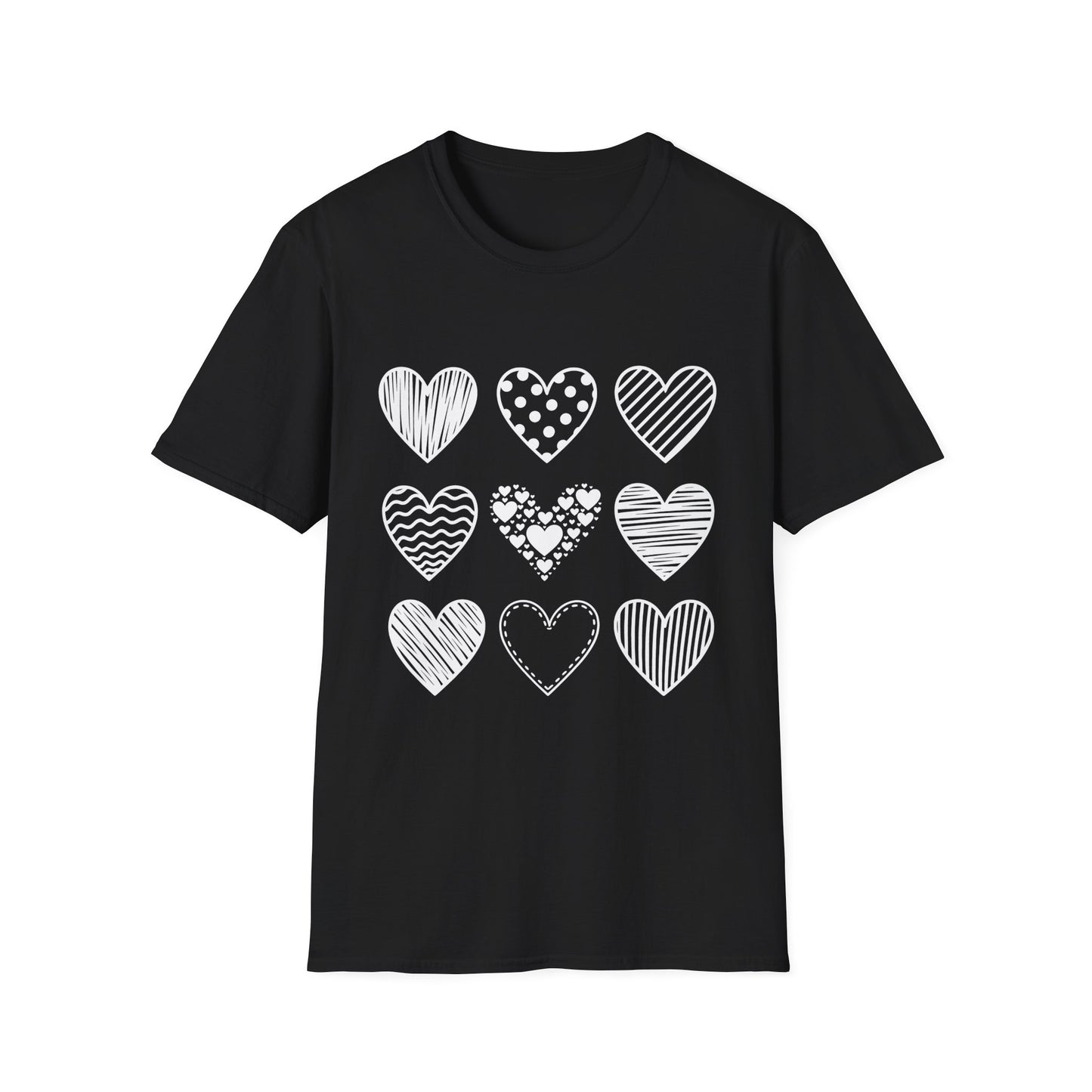 Love Heart Pattern Unisex Tee