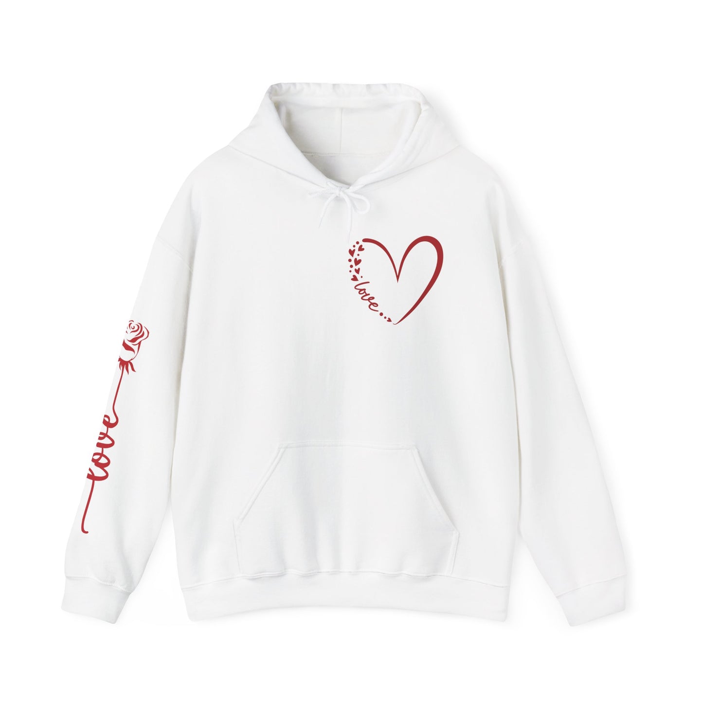 Love Script Heart Unisex Hoodie